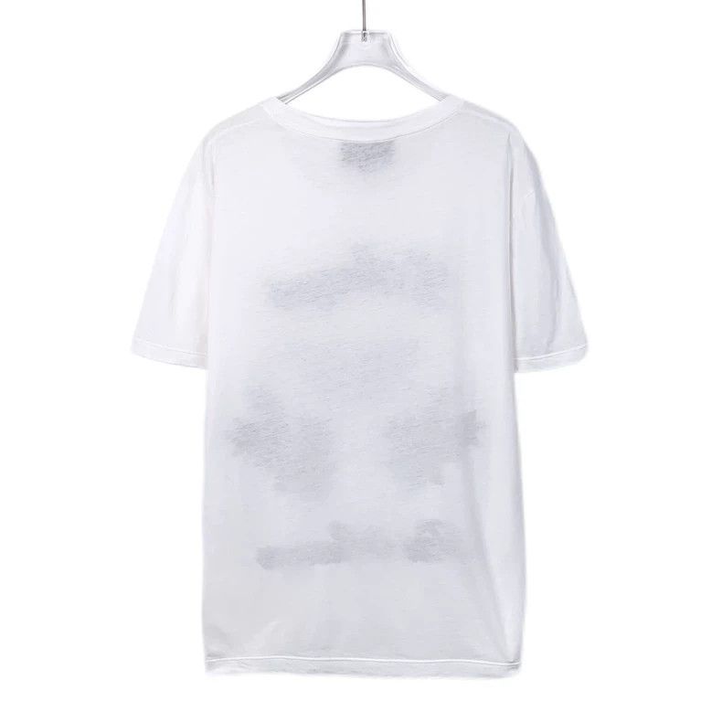 Gucci White letter butterfly print round-neck cotton short-