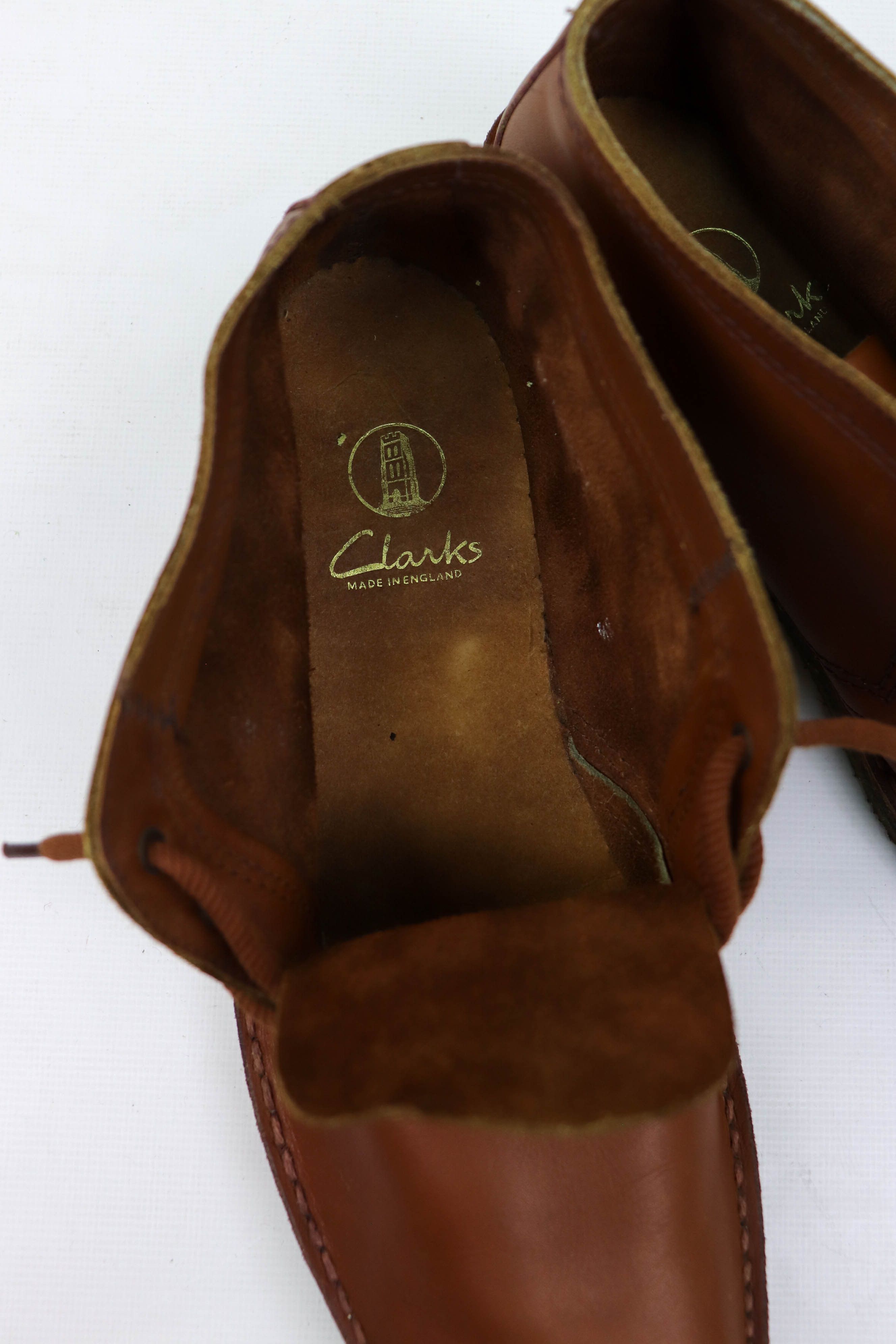 Clarks Clarks Made in England Tan Leather Low Desert Boots Size US 9.5 / EU 42-43 - 14 Thumbnail