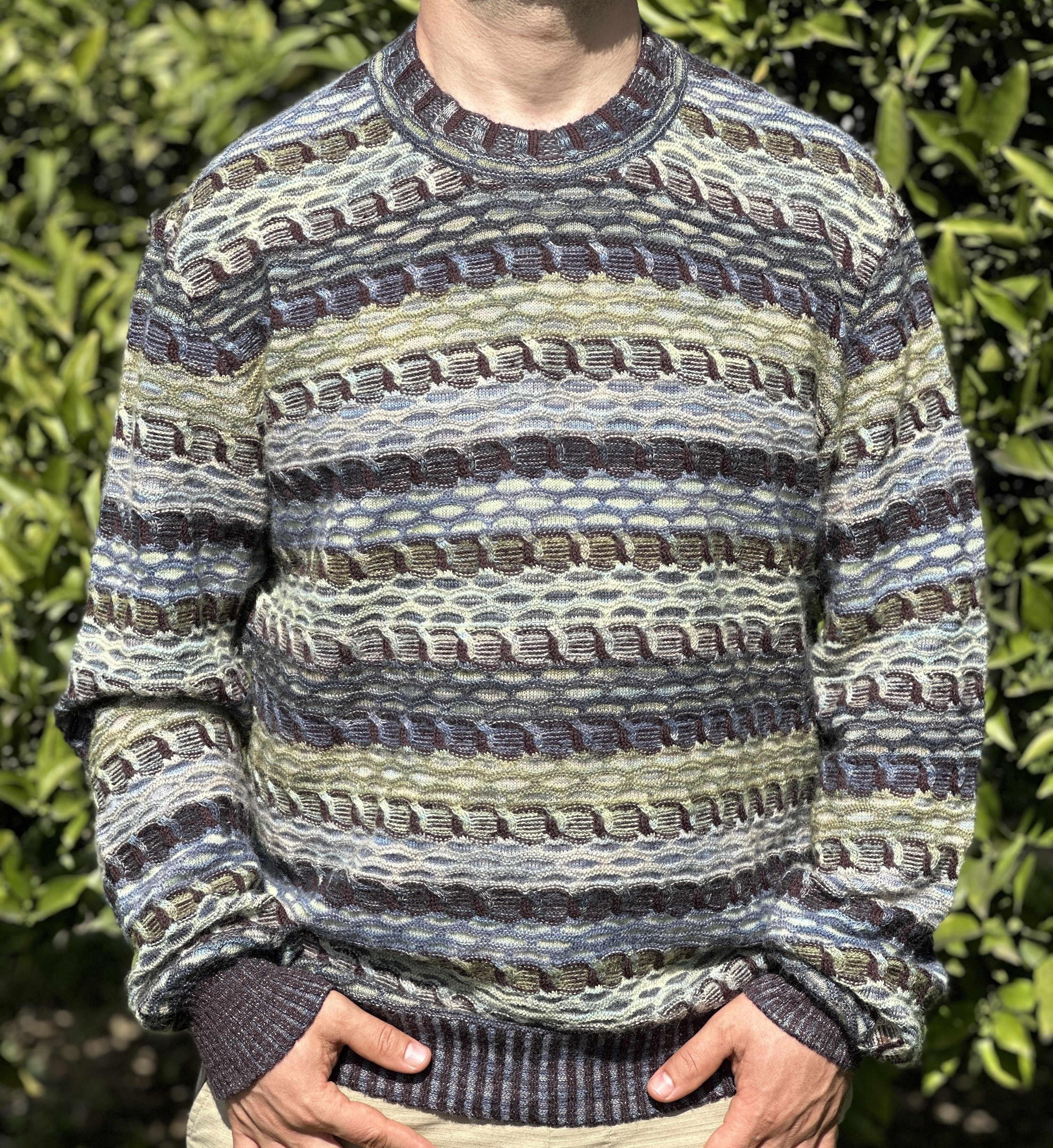 Missoni Missoni Uomo Textured Multi Knit Sweater Mohair Size 54 Size US L / EU 52-54 / 3 - 6 Thumbnail