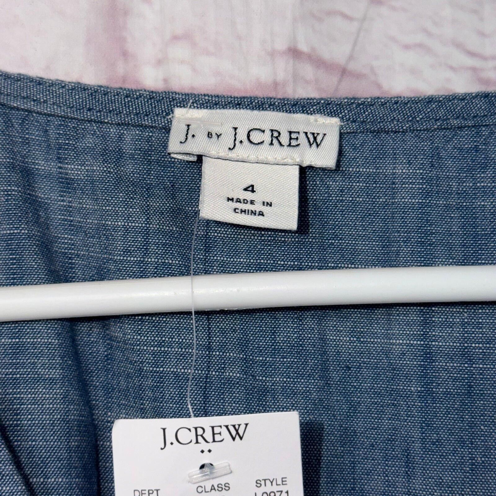 J.Crew J.Crew Women's Chambray Wrap Top Size 4 NWT Size S / US 4 / IT 40 - 5 Thumbnail