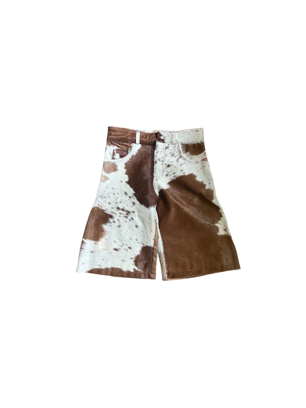 Flared Shorts Cowhide Shorts NYRVA Nyvra “Flared Cowhide