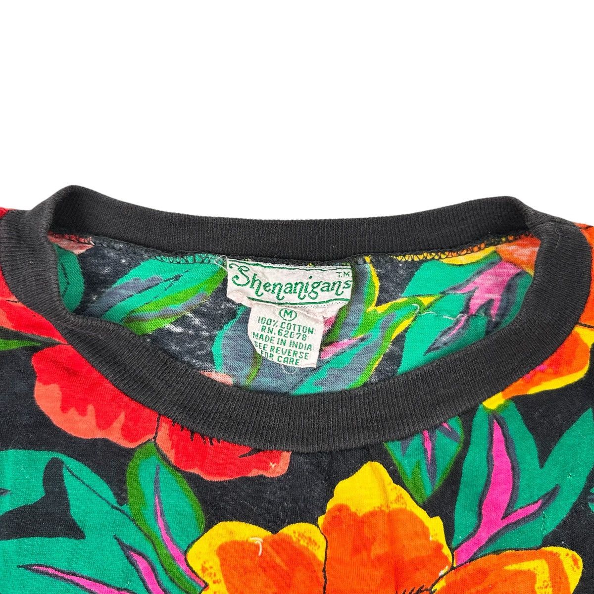 Vintage Vintage 1990s Shenanigans Womens Aloha Hawaiian Shirt Floral Size M / US 6-8 / IT 42-44 - 2 Thumbnail