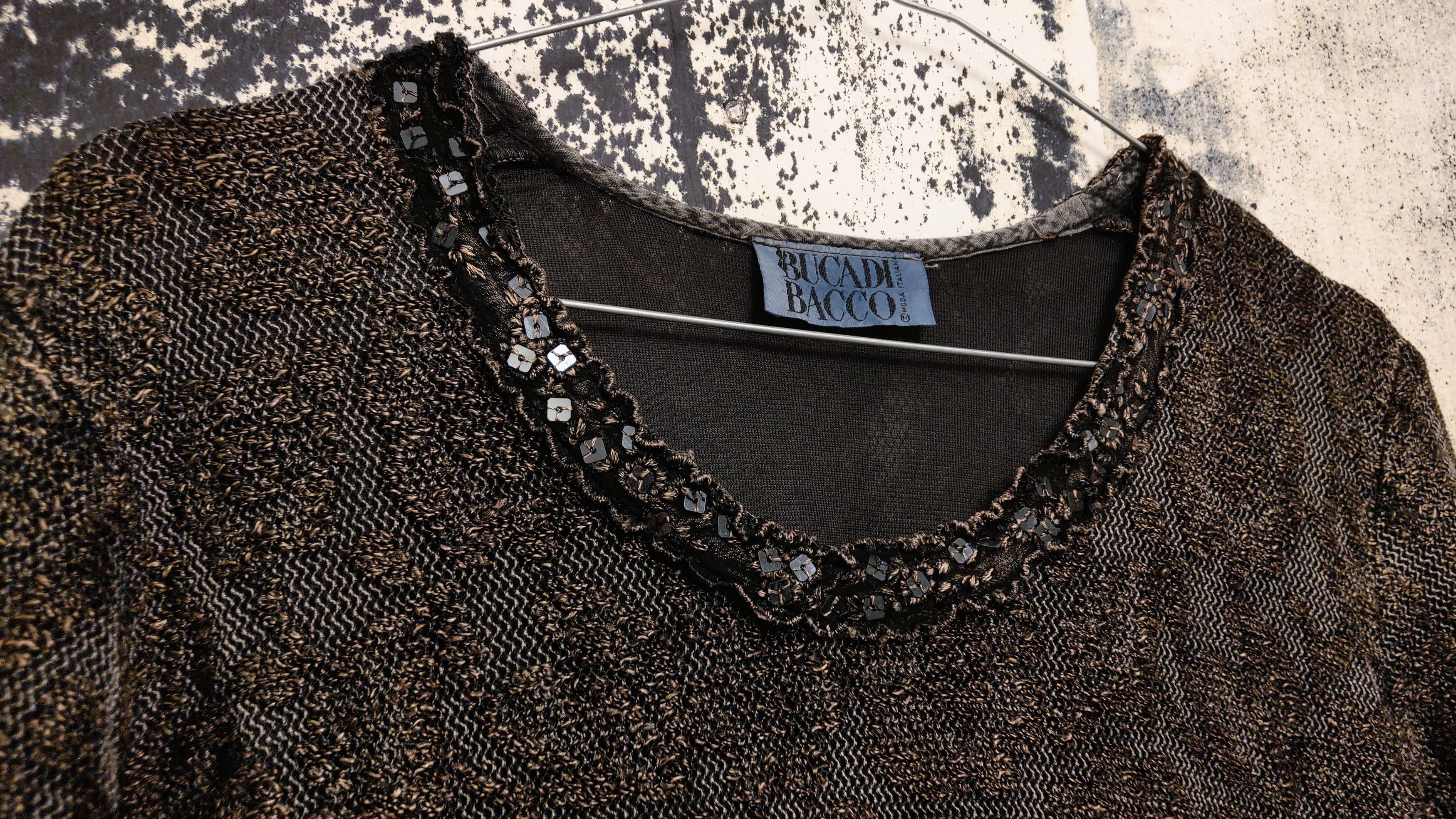 Vintage Art Nouveau Floral Shirt Bucadi Bacco Sequin Rare Opium Size US S / EU 44-46 / 1 - 8 Thumbnail