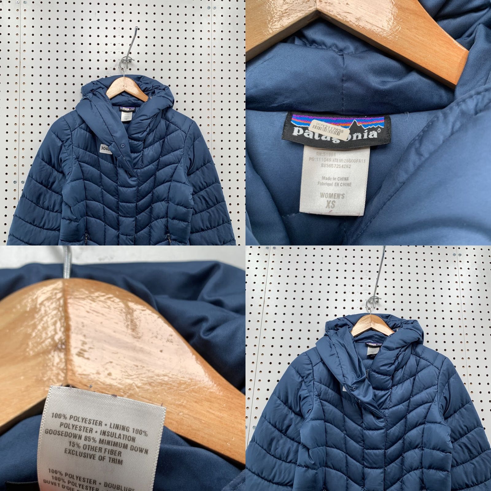 Patagonia Patagonia Down Puffer Jacket Womens XS Downtown Loft Blue Hooded Coat Size XS / US 0-2 / IT 36-38 - 8 Thumbnail
