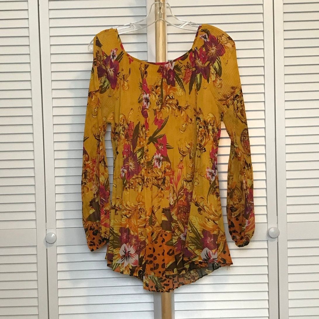 Other Nygard Floral Scoop Neck Open Shoulder Long Sleeved Blouse Size M / US 6-8 / IT 42-44 - 3 Thumbnail