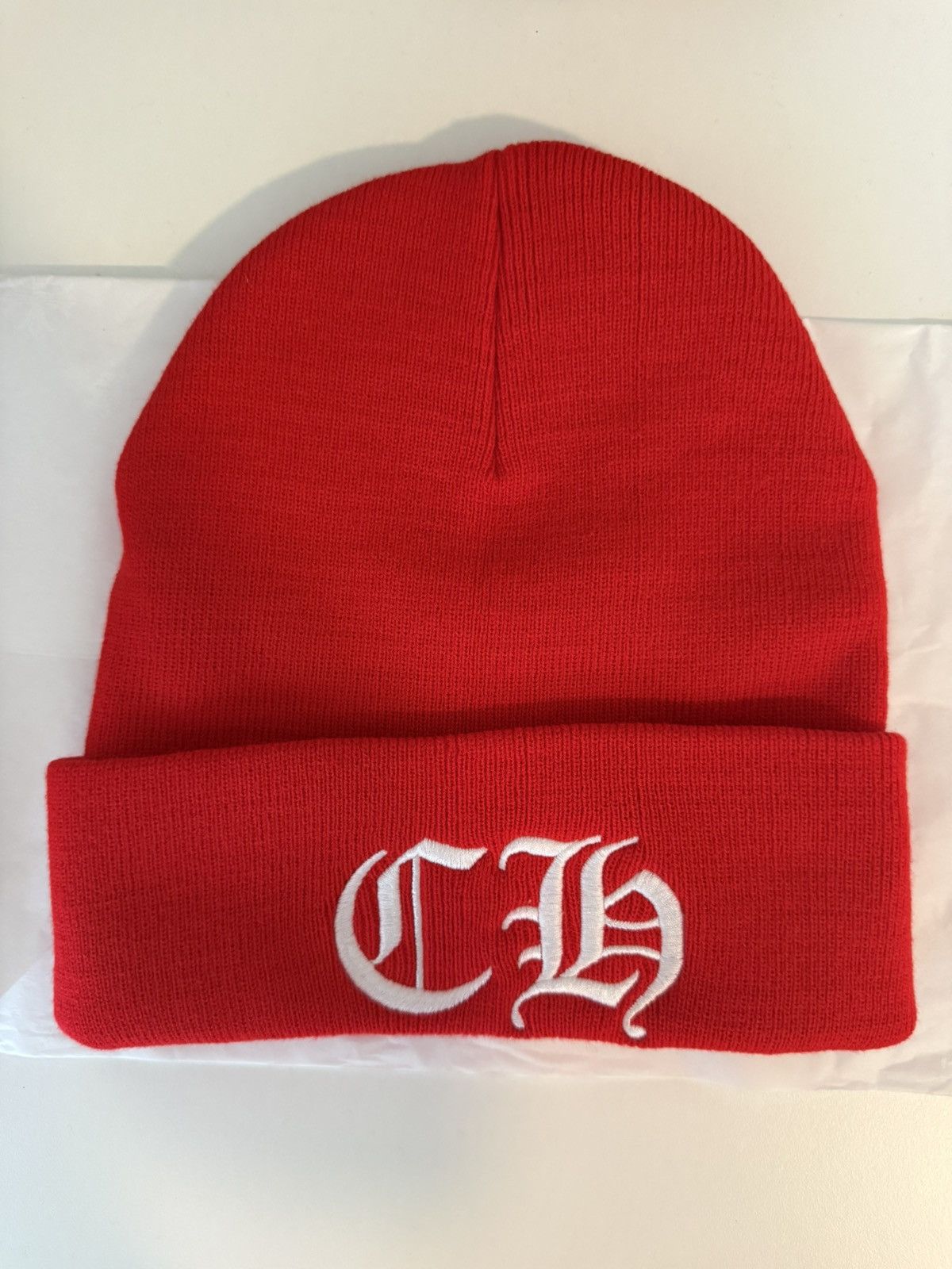 Chrome Hearts Red CH Beanie