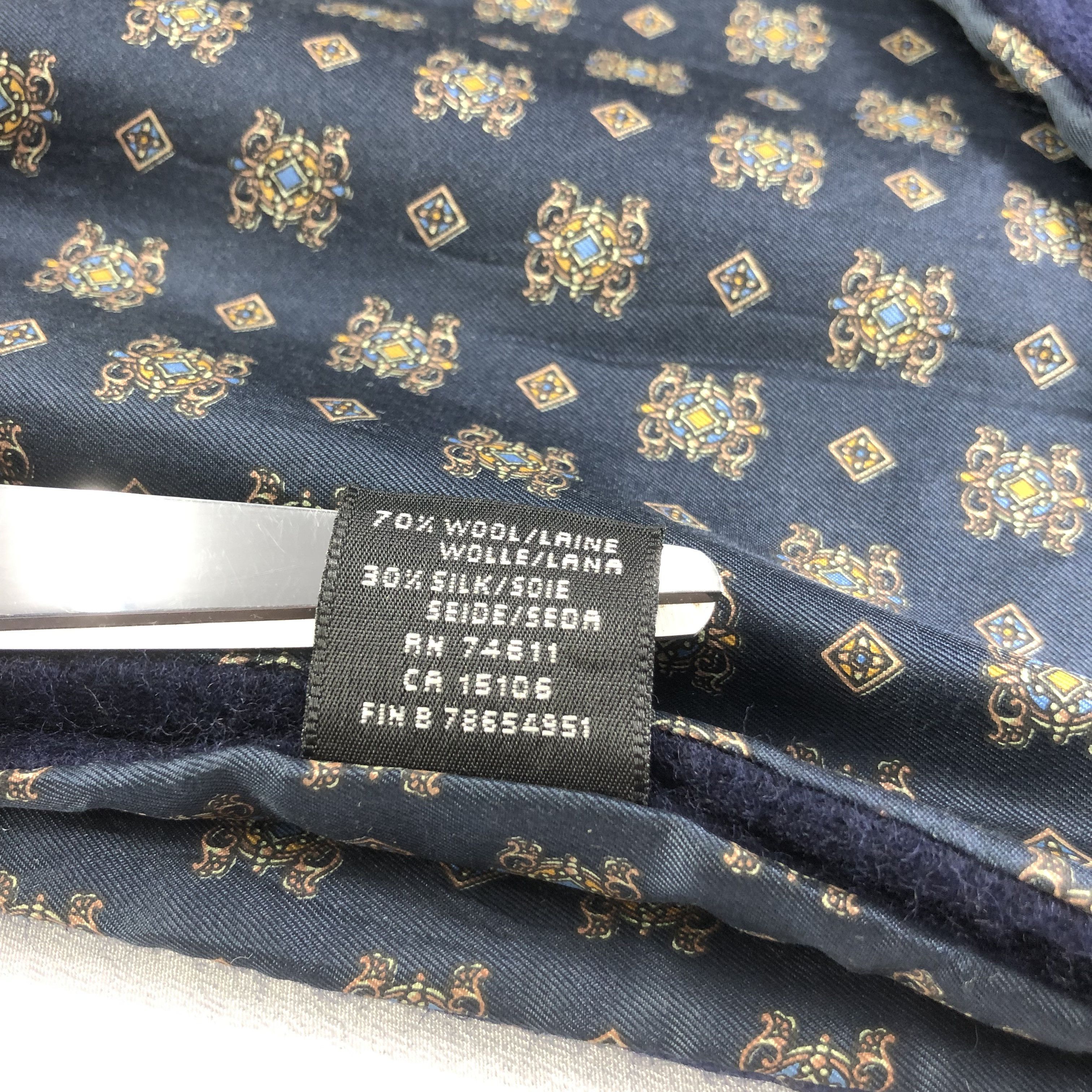Vintage Angelo Bosani Silk Wool Scarf Muffler V1687 Size ONE SIZE - 6 Thumbnail