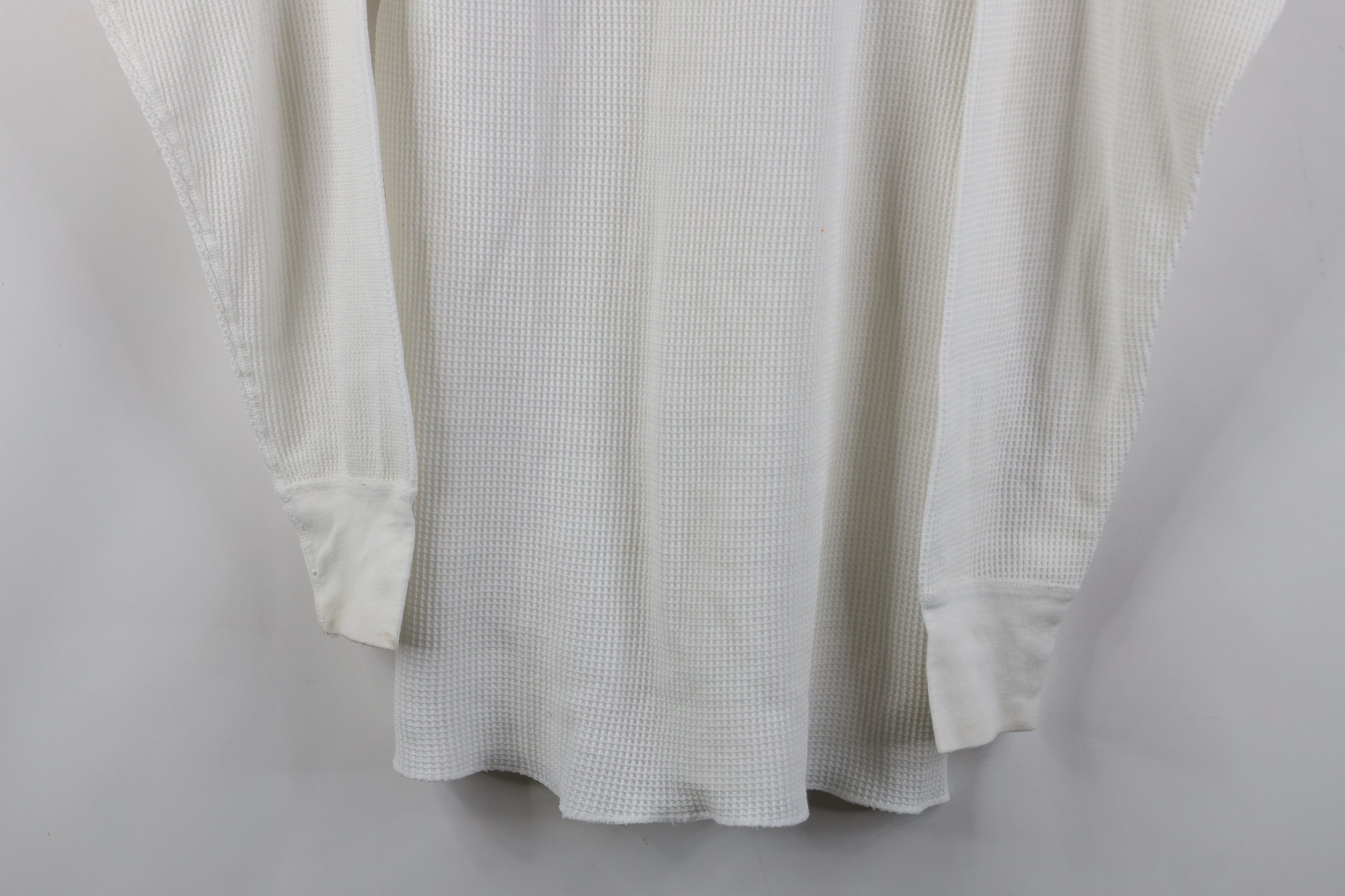 Vintage Vintage 70s Streetwear Knit Long Sleeve T-Shirt White USA Size US XL / EU 56 / 4 - 3 Thumbnail