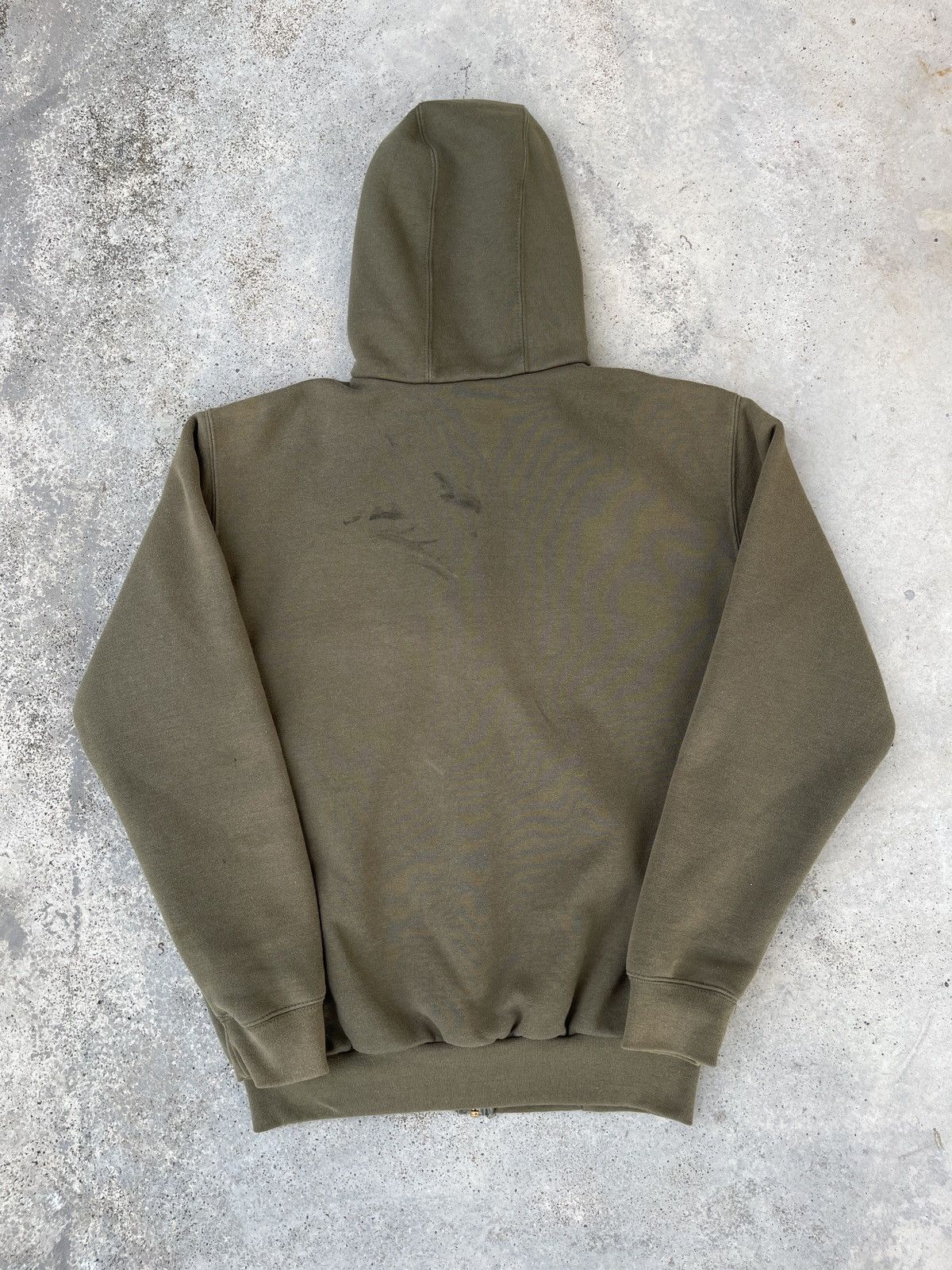 Carhartt Vintage Olive Green Carhartt Zip Up Hoodie Size US L / EU 52-54 / 3 - 3 Thumbnail