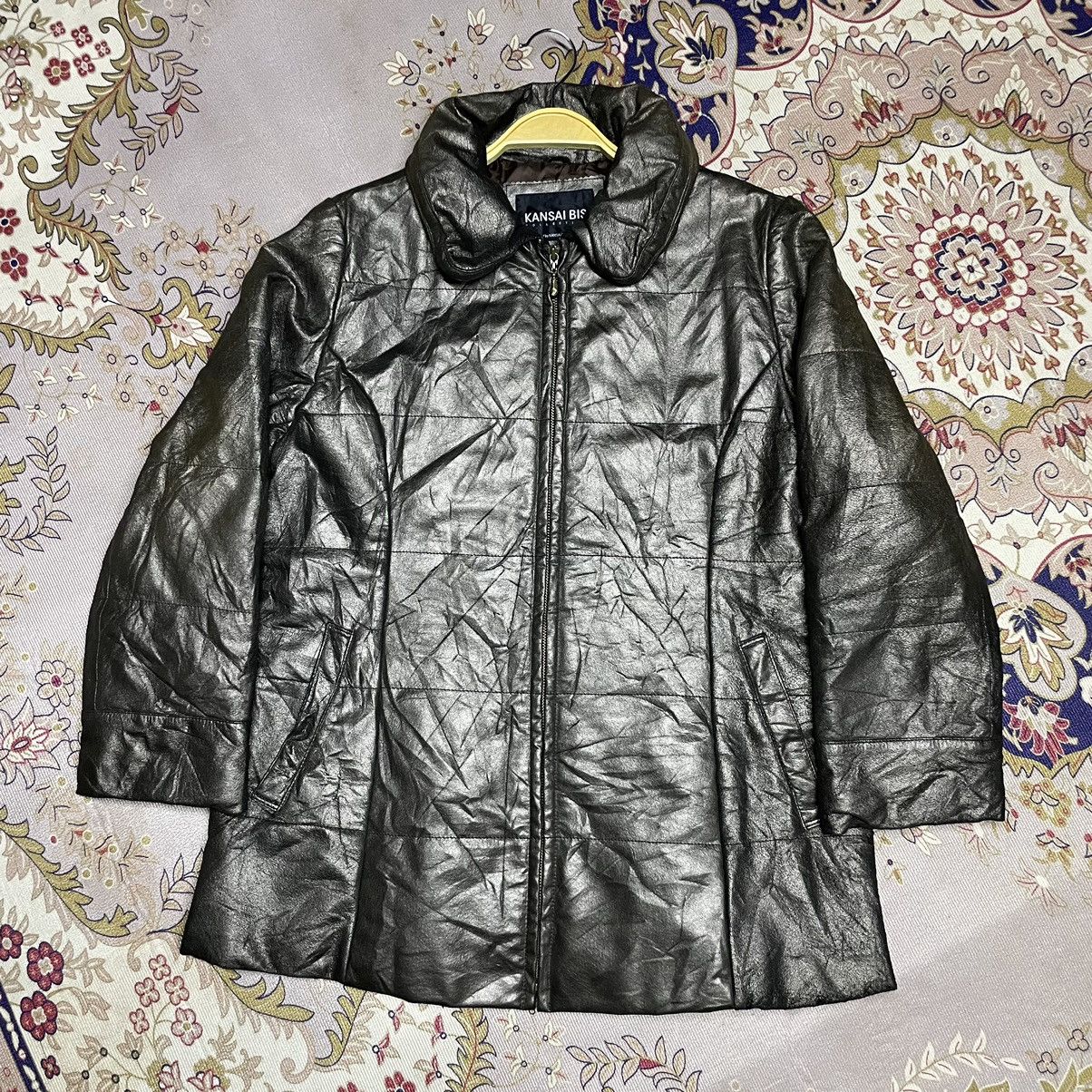 Kansai Yamamoto Kansai Bis by Kansai Yamamoto PU Leather Puffer Jacket Size M / US 6-8 / IT 42-44 - 2 Thumbnail