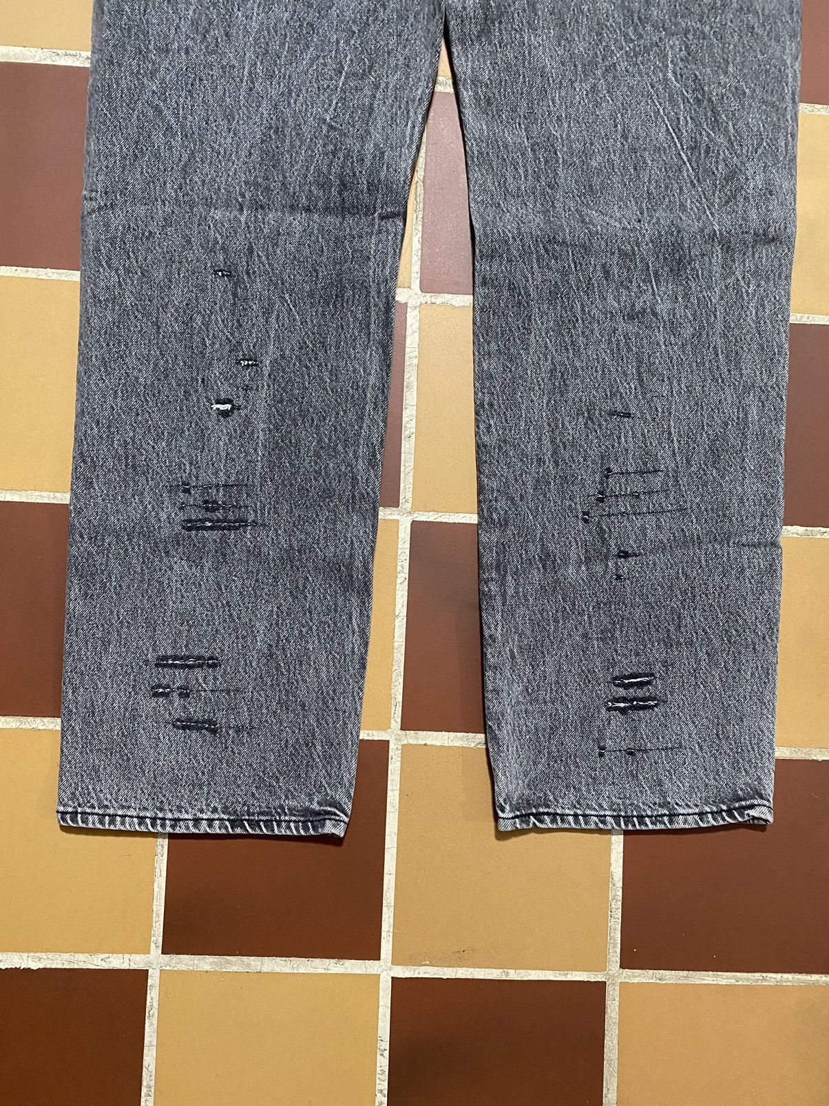 Levi's Vintage Levis 502 destressed designer black denim Size US 38 / EU 54 - 6 Thumbnail