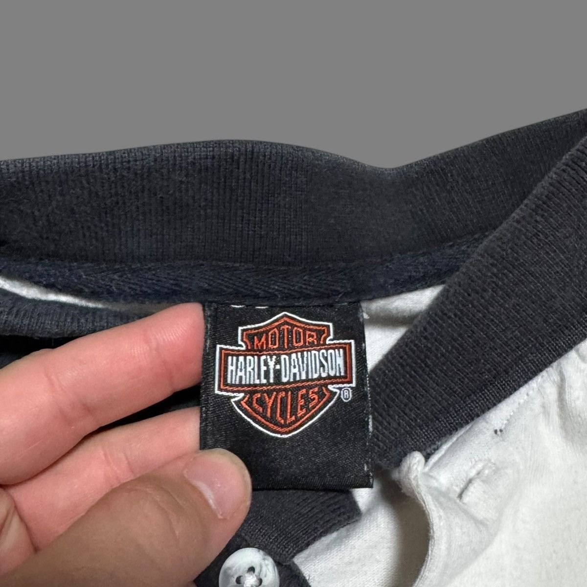 Harley Davidson Harley Davidson Embroidered Stained Polo Shirt Adult Large Size US L / EU 52-54 / 3 - 6 Thumbnail