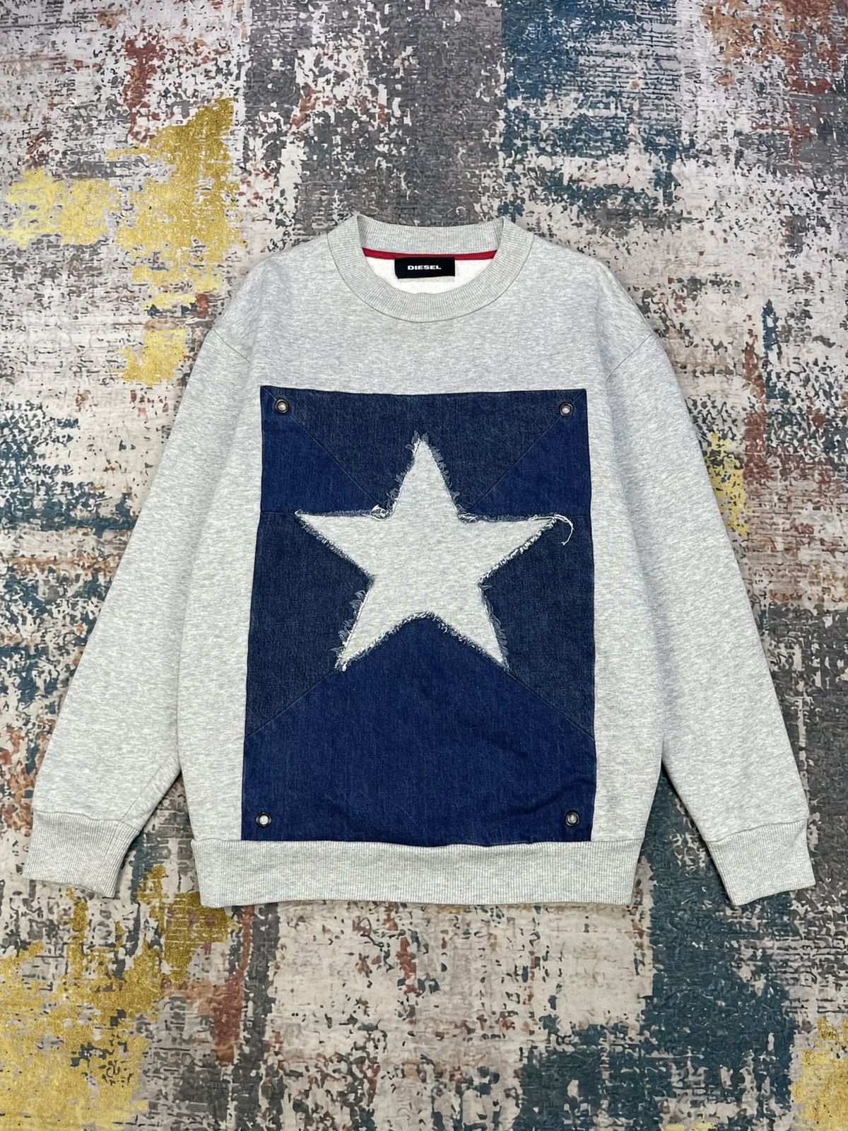 Diesel Diesel Denim David Star Pullover Sweatshirt Size US M / EU 48-50 / 2 - 1 Thumbnail