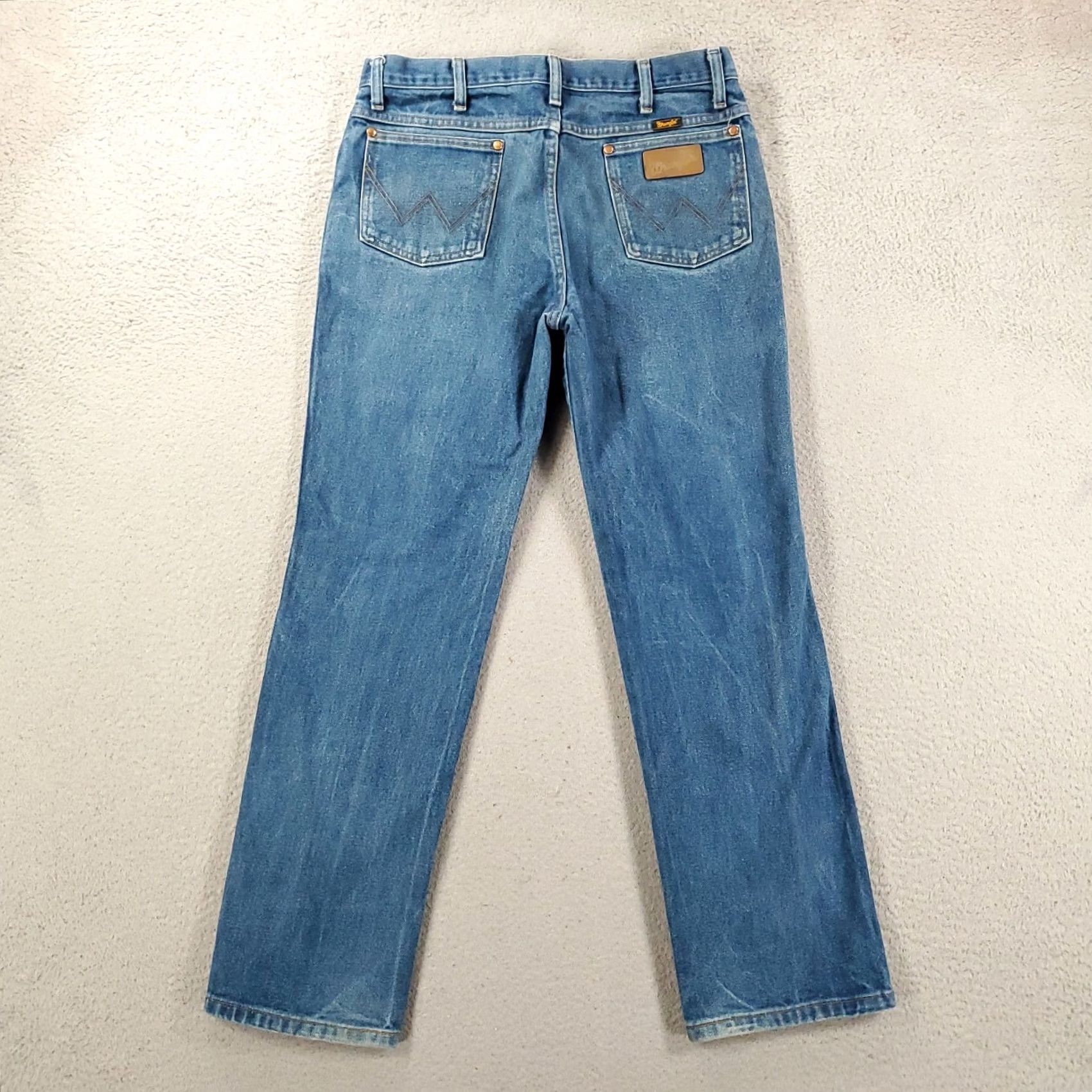 Wrangler Wrangler Cowboy Cut Jeans Slim 34x31 Mens 936 Regular Straight Blue Denim 5-Pocket USA 90s Southwestern 936PWD Size US 34 / EU 50 - 7 Thumbnail