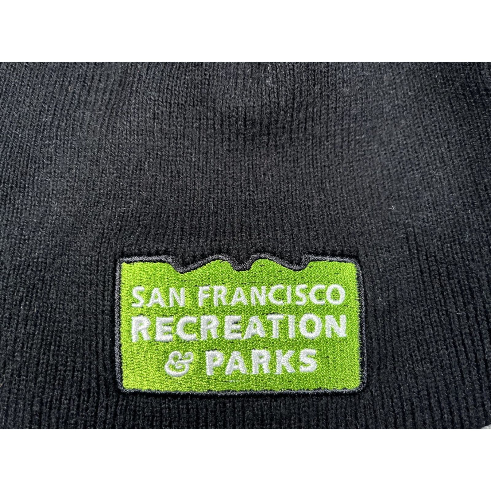 Vintage Bayside Beanie Mens One Size Black Knit San Francisco Recreation & Parks Logo Patch Streetwear Winter Casual City Nature Outdoor Mens Hat Size ONE SIZE - 2 Thumbnail