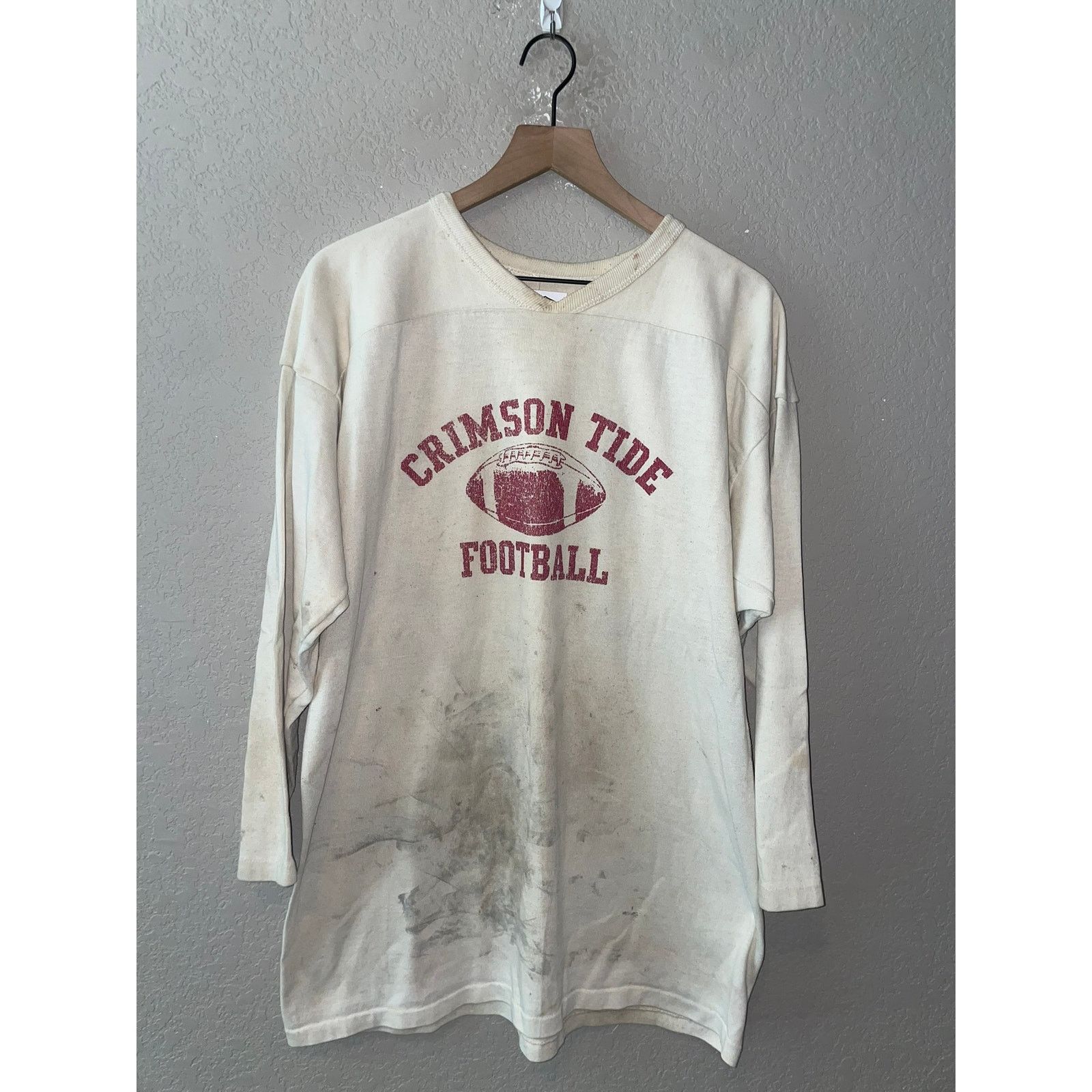 Vintage 1970s 80s Crimson Tide College Football Jersey VTG 1980s XL Size US XL / EU 56 / 4 - 1 Thumbnail