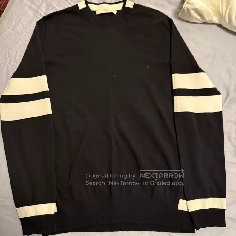 Givenchy Givenchy Black and White Striped Knit Sweater Size US L / EU 52-54 / 3 - 1 Thumbnail