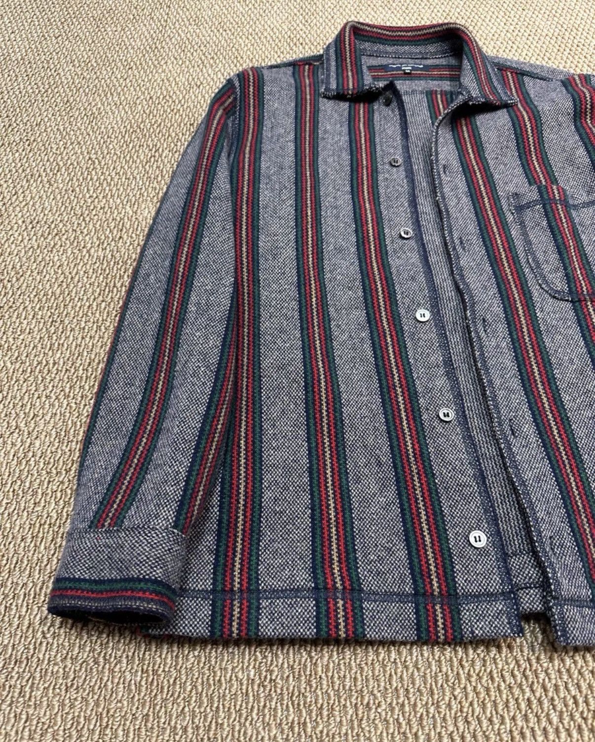 Comme des Garcons Homme Plus Comme des Garçons Homme Plus Striped Wool Shirt K23 Size US M / EU 48-50 / 2 - 2 Thumbnail