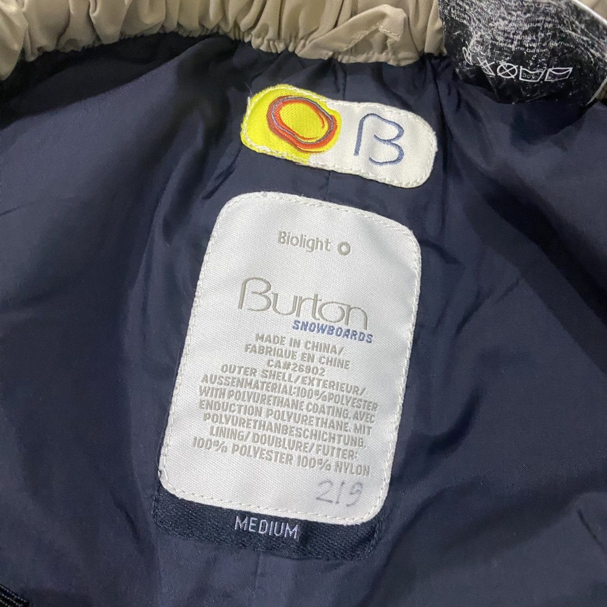 Burton Vintage Y2K Burton Biolight Snowboard Pants Beige Gorpcore M Size US 32 / EU 48 - 11 Thumbnail