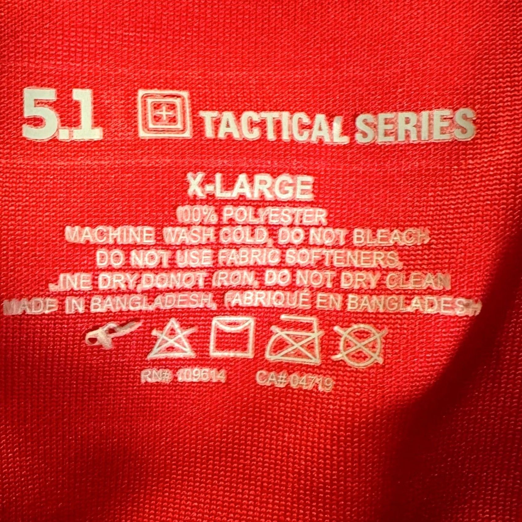 Vintage 5.11 Tactical Series Polo Shirt XL Red Mens Short Sleeve Logo Rugby Shirt Size US XL / EU 56 / 4 - 4 Thumbnail