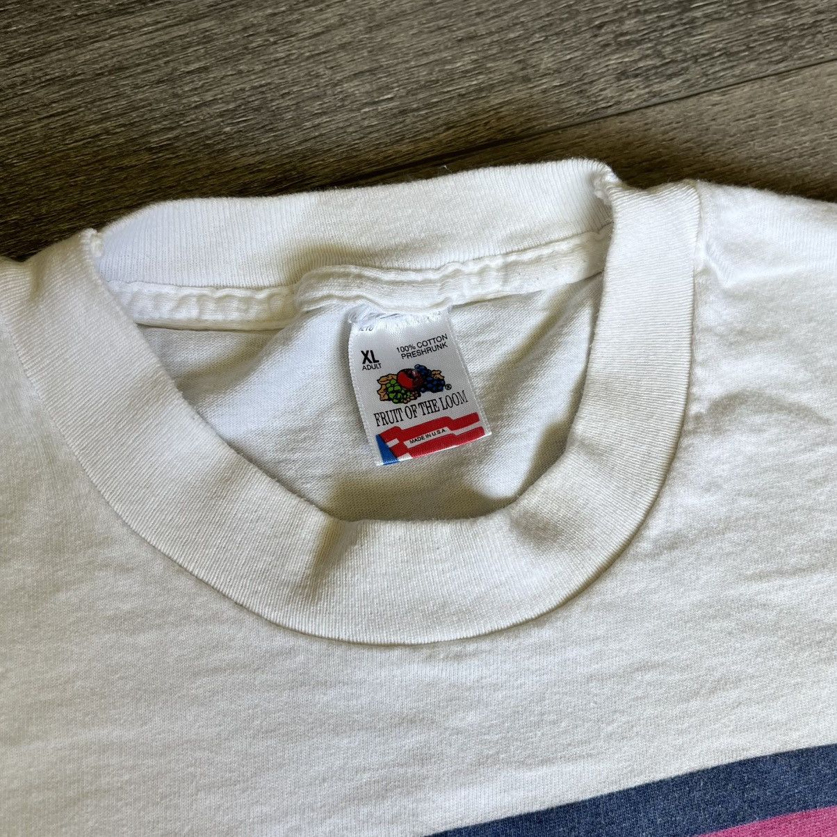 Vintage Vintage 1990s Play Hard Dance Hard Bold Text Logo Tee Shirt Size US XL / EU 56 / 4 - 5 Thumbnail
