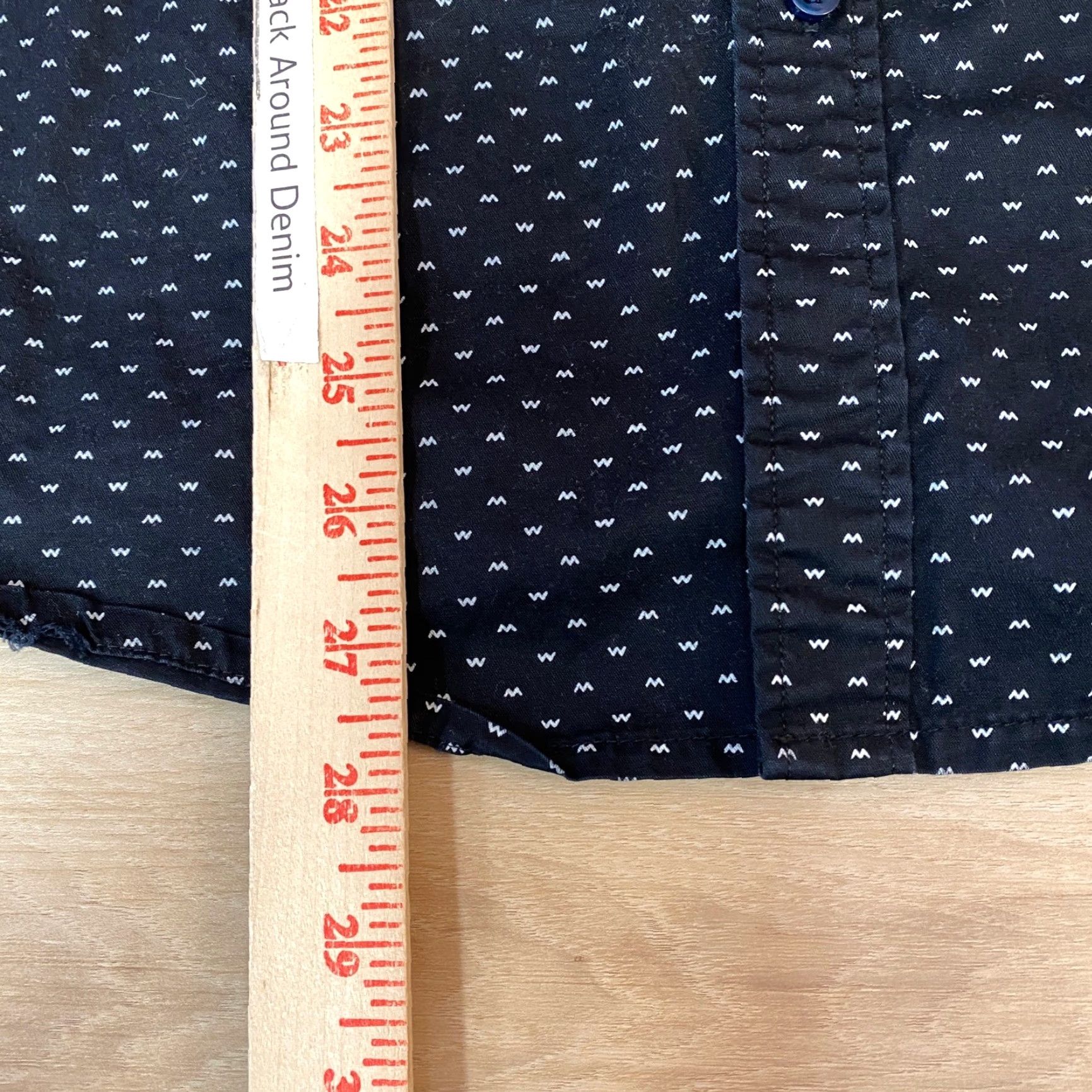 Vintage Wulful Shirt Mens Large Black White Geometric Print Long Sleeve Button Up Cotton Size US L / EU 52-54 / 3 - 5 Thumbnail