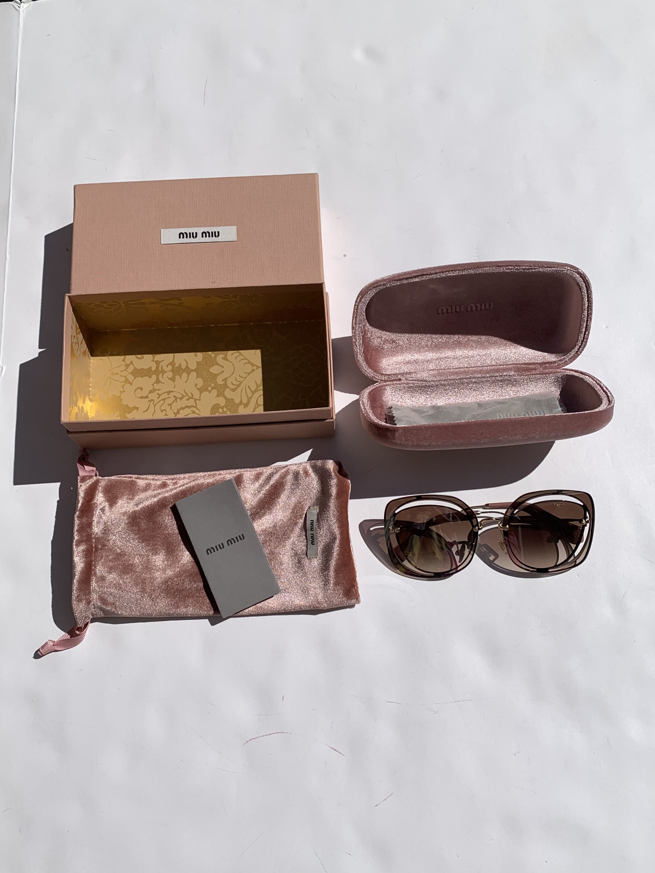Miu Miu Miu Miu MU 54SS Brown Sunglasses Size ONE SIZE - 3 Thumbnail