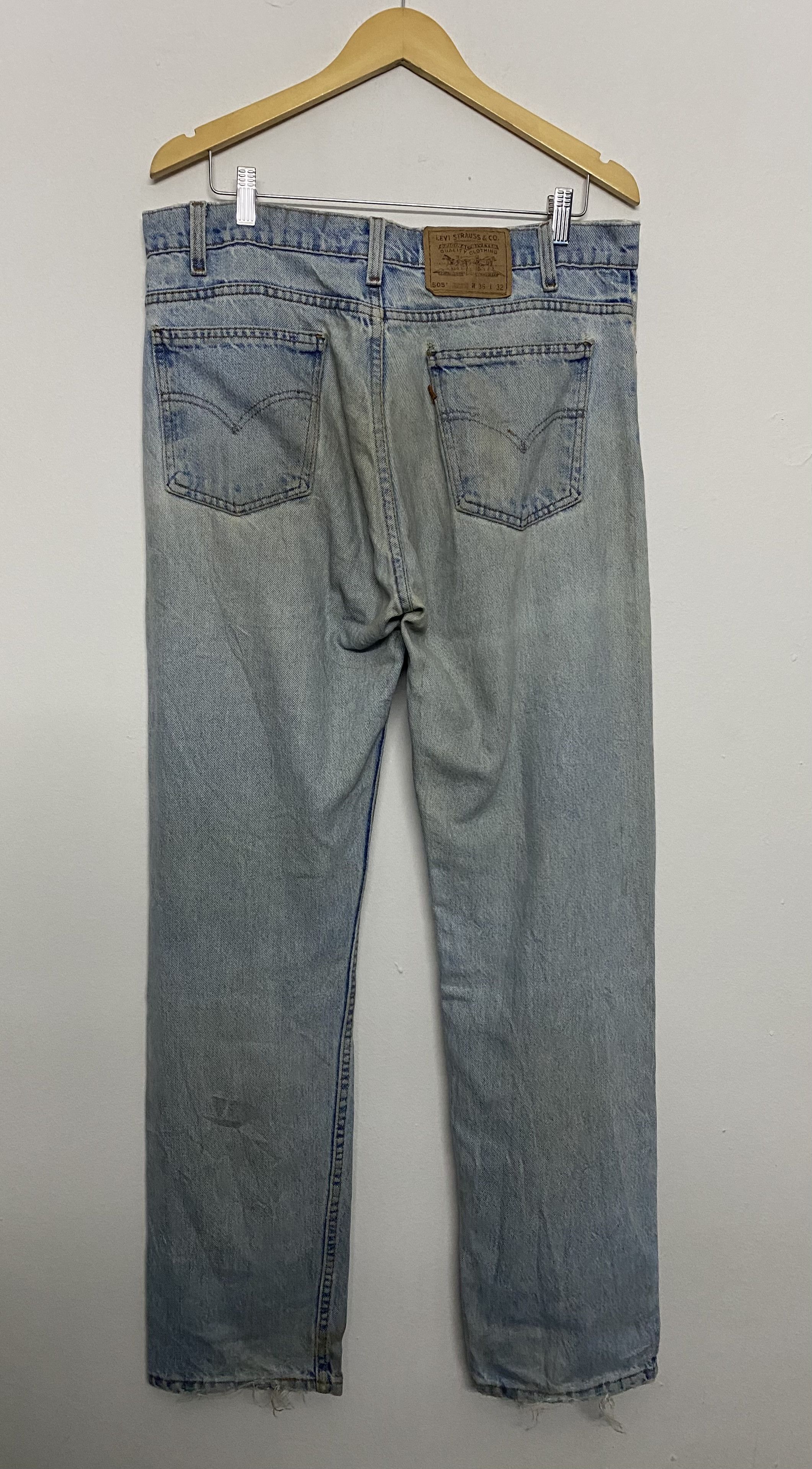 Levi's Vintage Clothing Vintage 1995 Levis 505 Denim Regular Fit Made in USA W36 L32 Size US 36 / EU 52 - 2 Thumbnail