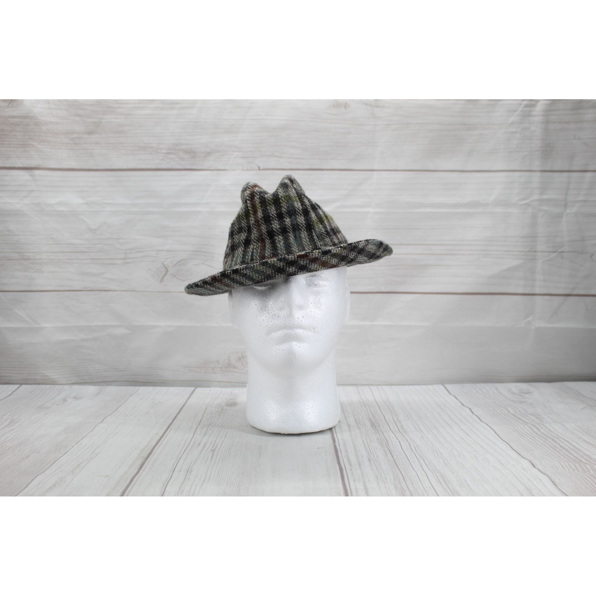 L.L. Bean × Vintage Vtg LL Bean Multi Houndstooth Fedora Lined Hat Size ONE SIZE - 9 Thumbnail