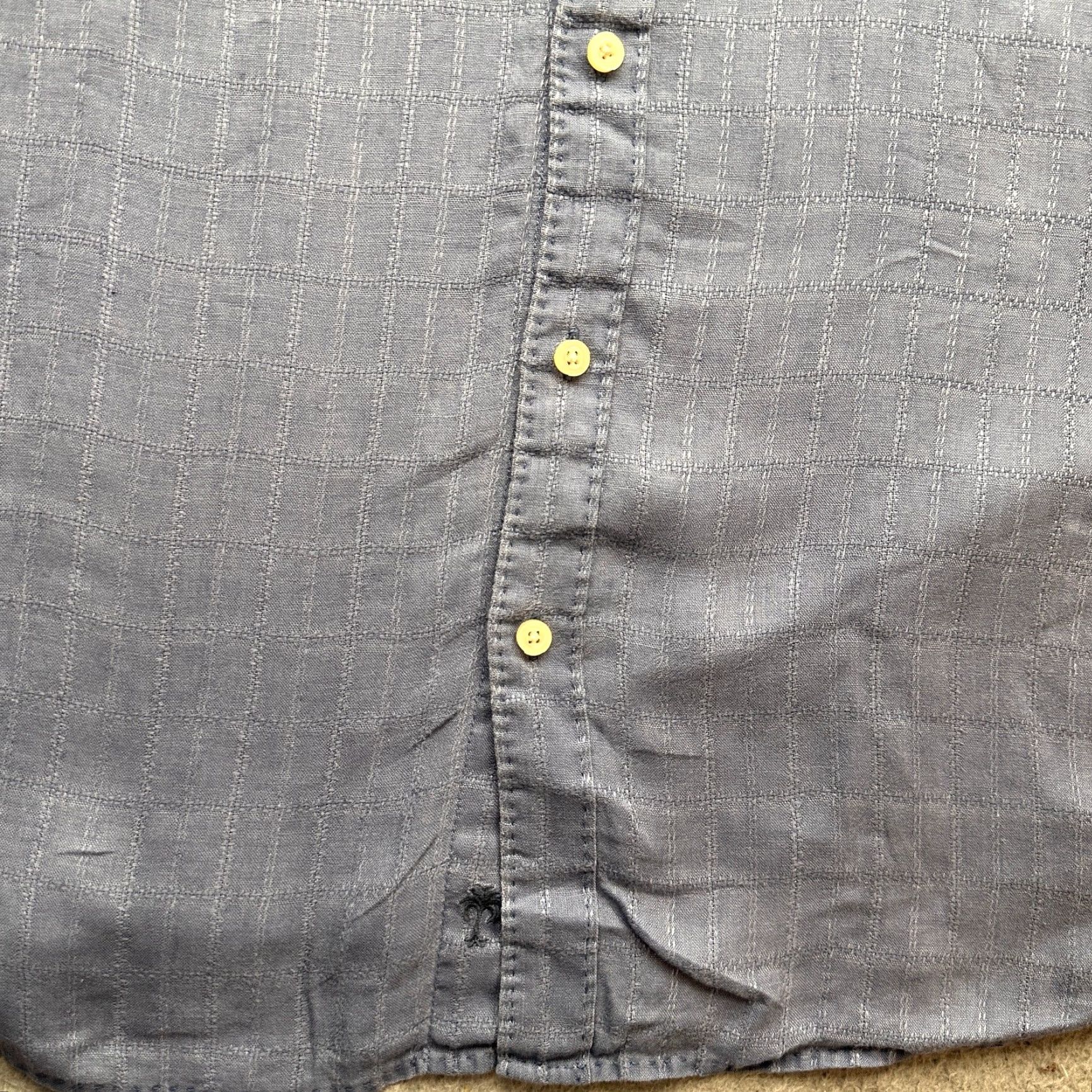 Tommy Bahama Tommy Bahama Linen Gray Blue Long Sleeve Button Shirt Mens Large Size US L / EU 52-54 / 3 - 6 Thumbnail
