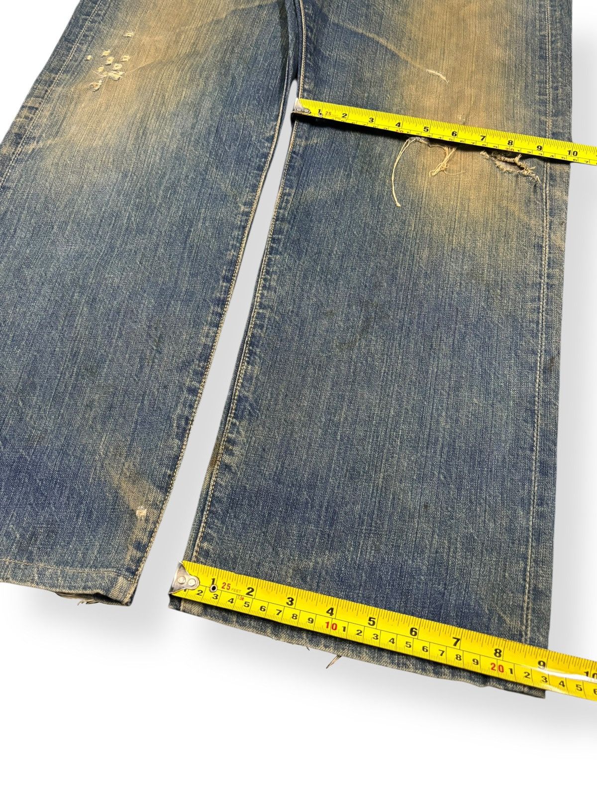 Levi's Vintage 90s Levis 501 Mud Wash Loose Fit Distressed Jeans Size US 36 / EU 52 - 17 Thumbnail