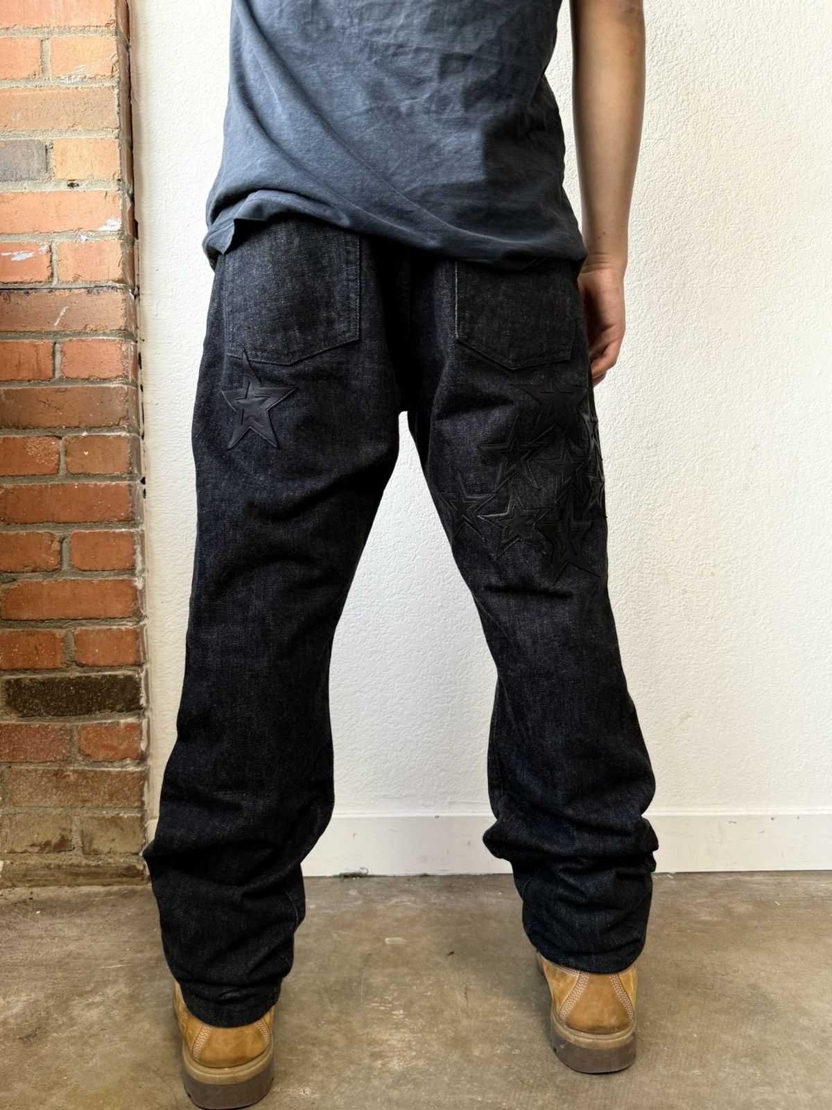 Chrome Hearts Chrome Hearts Multi Star Patch Selvedge Jeans Size US 31 - 3 Thumbnail