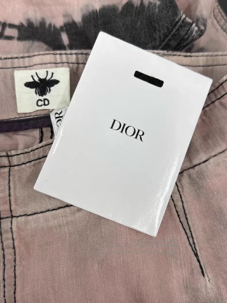 Dior Dior Pink printed tie-dyed denim shorts Size 25" / US 0 / IT 36 - 3 Thumbnail