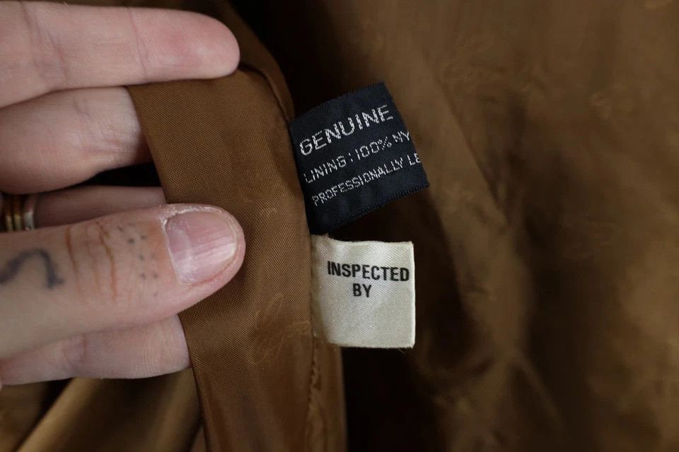 Express Vintage 90s Express Full Length Leather Jacket Coat Brown Size L / US 10 / IT 46 - 11 Thumbnail