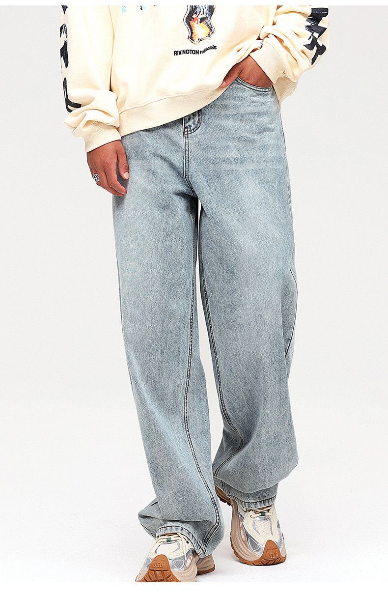 Japanese Brand × Jean Vintage washed casual loose versatile straight jeans Size US 32 / EU 48 - 1 Thumbnail
