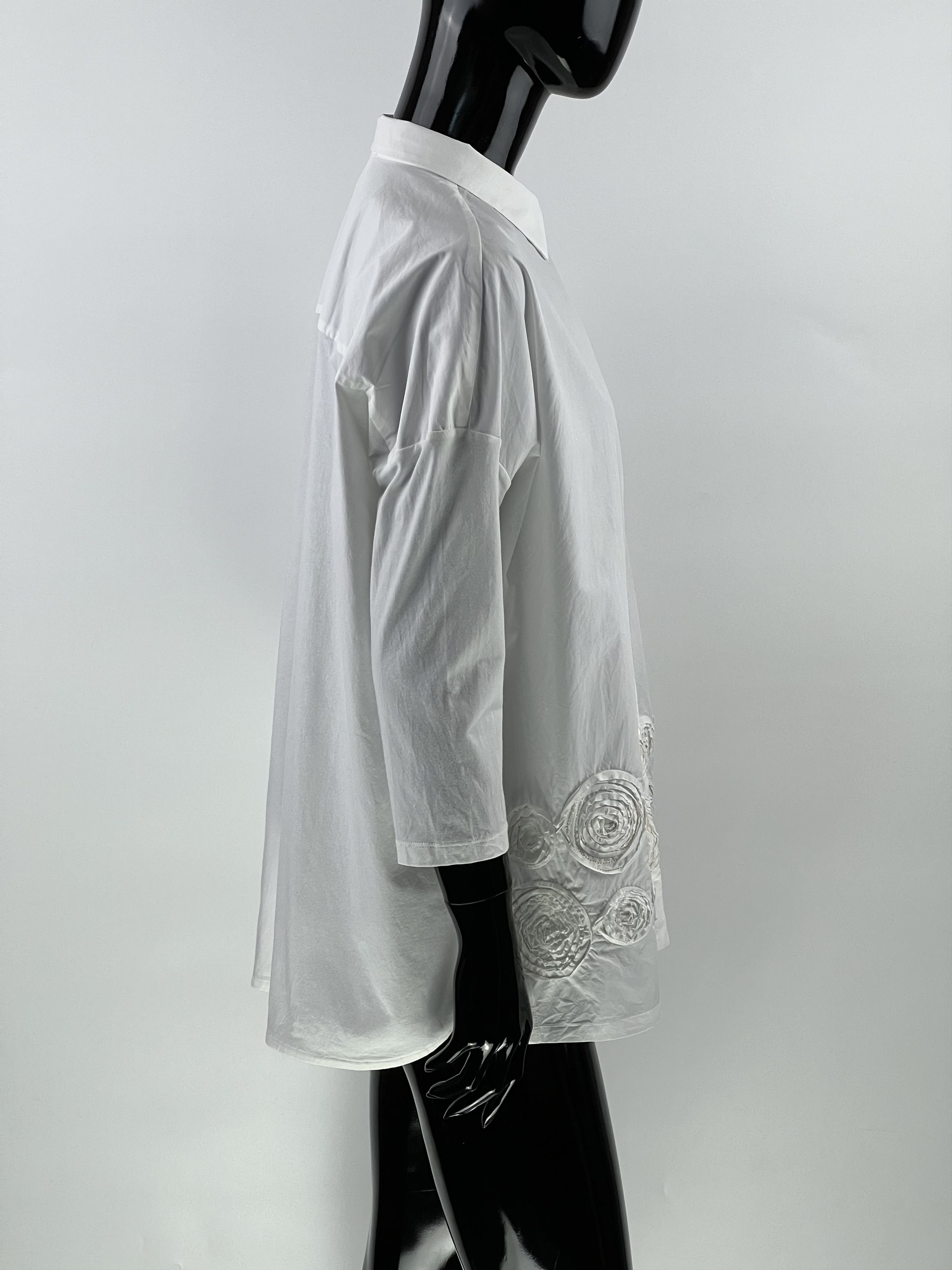 Other Antonelli Firenze White Button Up Shirt Blouse Size US 12 Size L / US 10 / IT 46 - 2 Thumbnail
