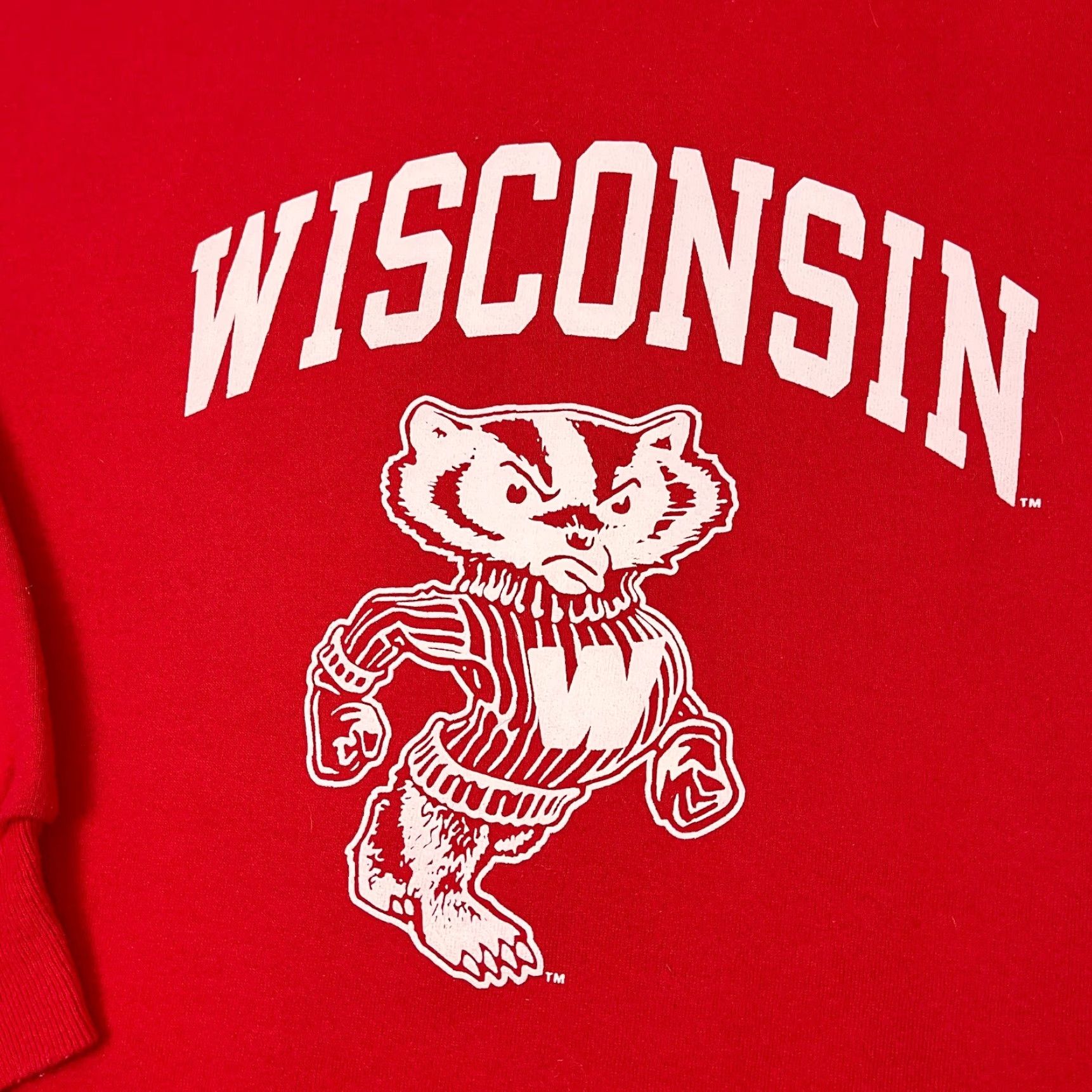 Champion VINTAGE VTG Wisconsin Badgers Sweatshirt Mens XL Red Champion Pullover Crew USA Y2K Size US XL / EU 56 / 4 - 2 Thumbnail