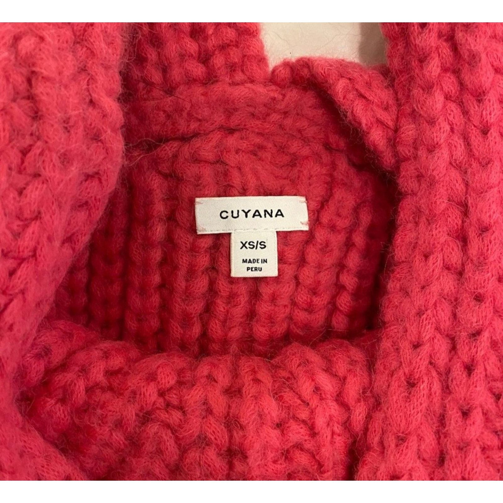 Other Cuyana Womens Alpaca /Wool Chunky V Neck Azalea Sweater XS/S Size S / US 4 / IT 40 - 5 Thumbnail