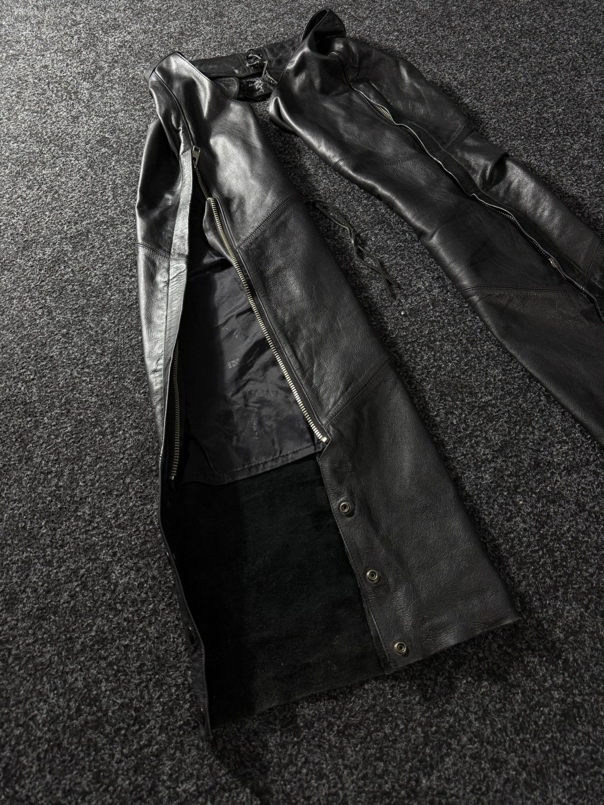 Leather Vintage 90s IXS 1990's Leather Moto Racing pants Chaps Size US 32 / EU 48 - 4 Thumbnail