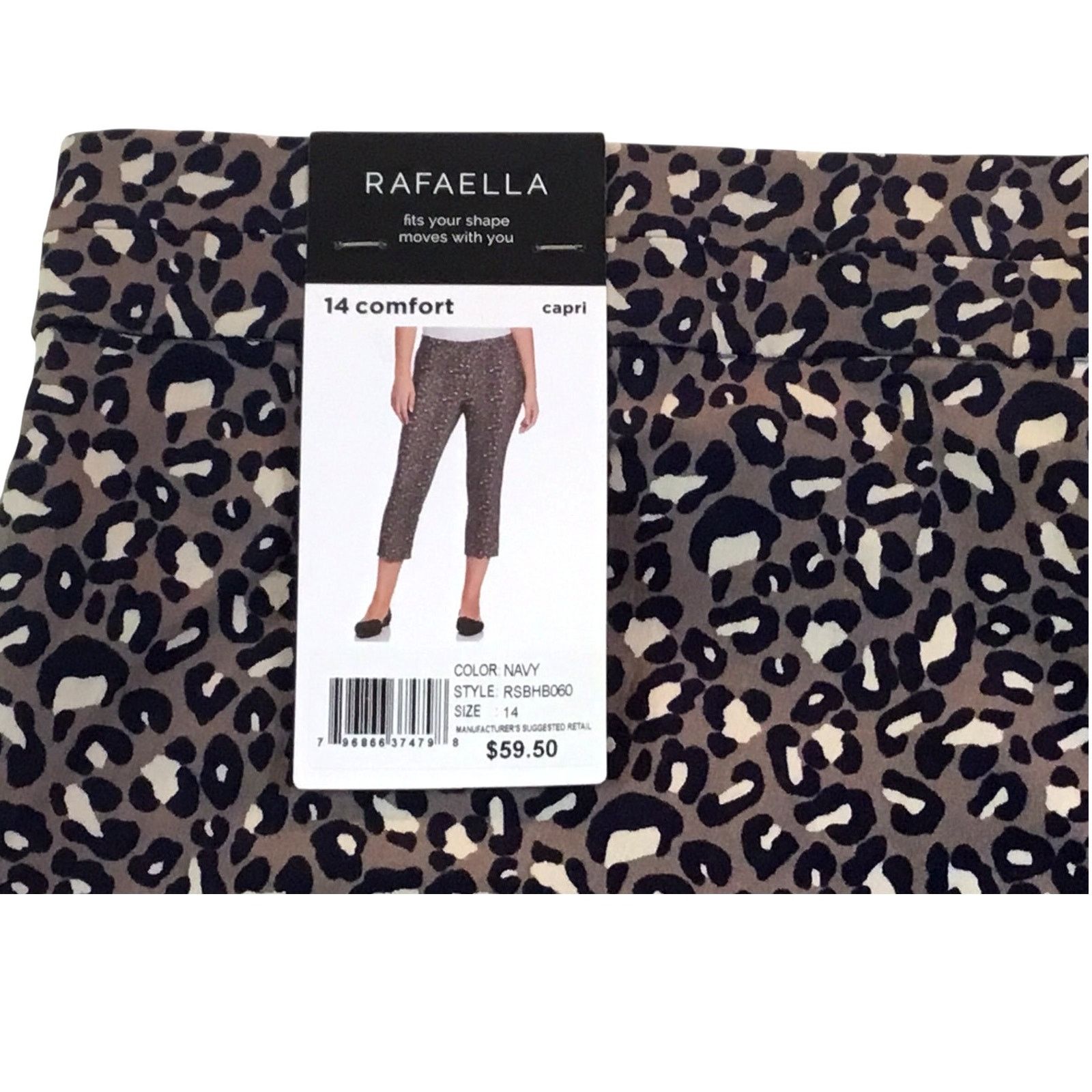 Other Rafaella Capri Animal Print Pull-On New Size 14 NWT $59.50 Size 36" / US 14 / IT 50 - 6 Thumbnail