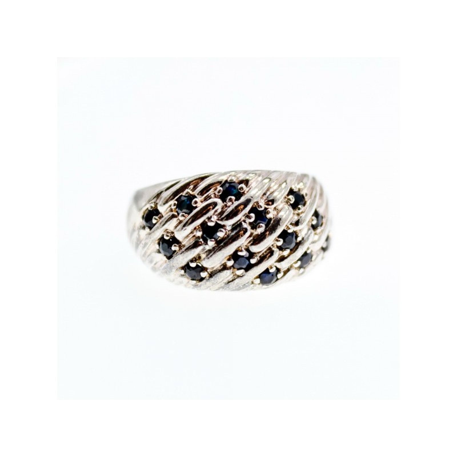Jewelry 925 STERLING SILVER SAPPHIRES RING SIZE 7 Size ONE SIZE - 1 Thumbnail