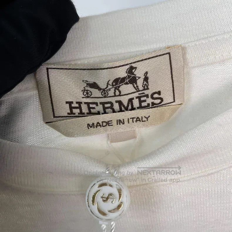Hermes Hermes Knit Floral T-shirt, White Size US XS / EU 42 / 0 - 6 Thumbnail