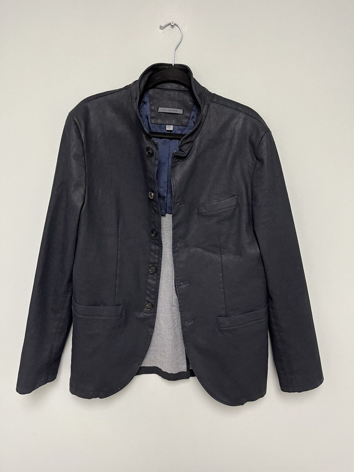 John Varvatos Slim Fit Stand Collar Jacket. Size EU 52 USA 42 Size US L / EU 52-54 / 3 - 4 Thumbnail