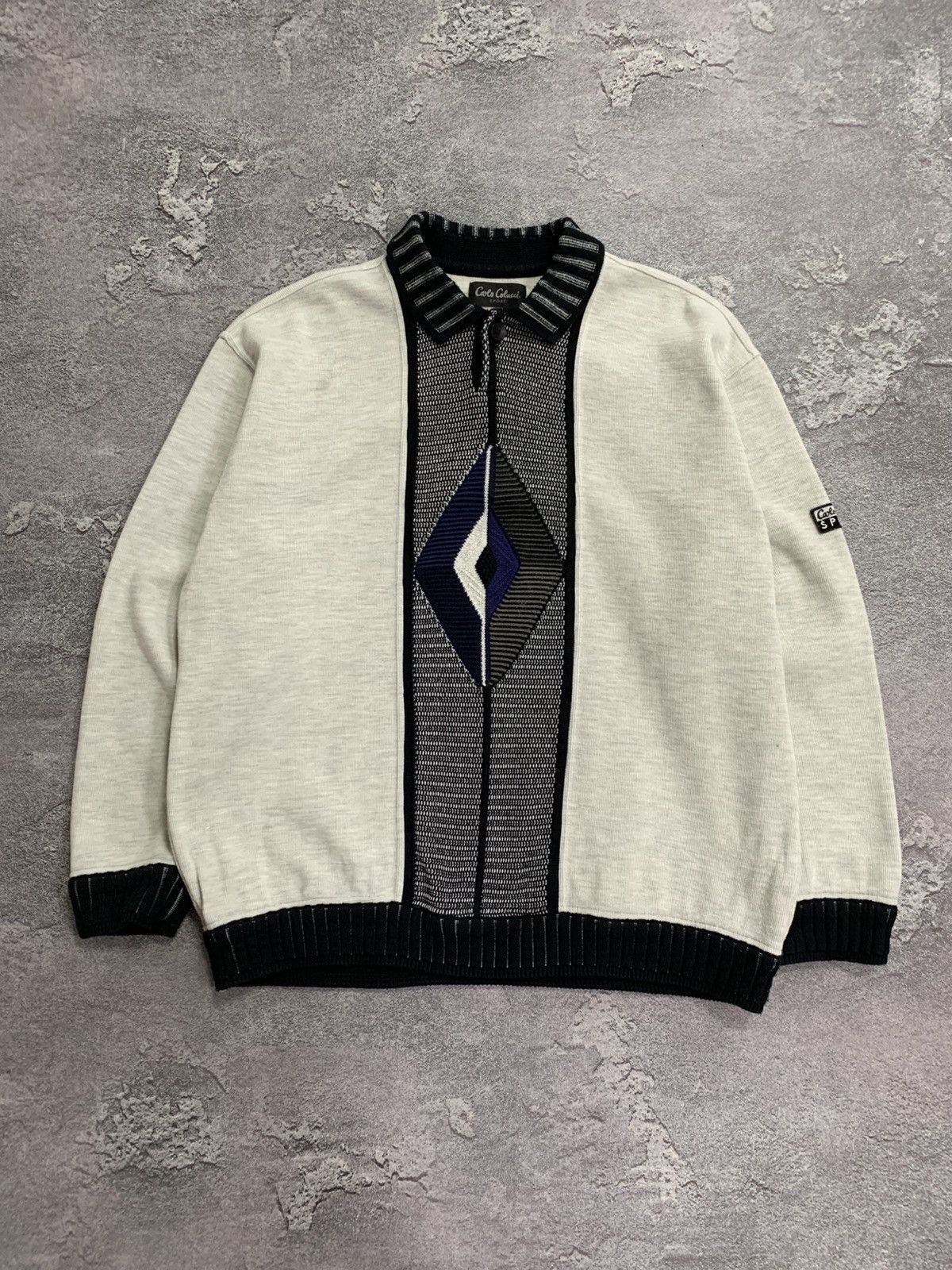 Carlo Colucci × Vintage Vintage Carlo Calucci Sport Men’s Knit Sweater XL size Size US XL / EU 56 / 4 - 3 Thumbnail
