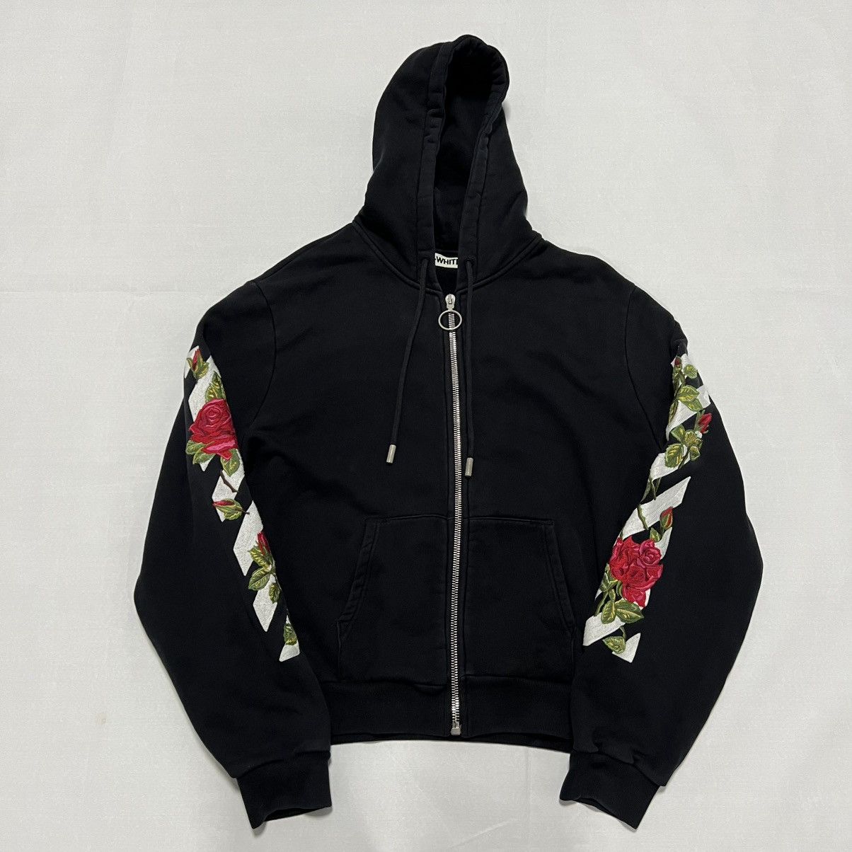 Off White Off white rose hoodie Grailed