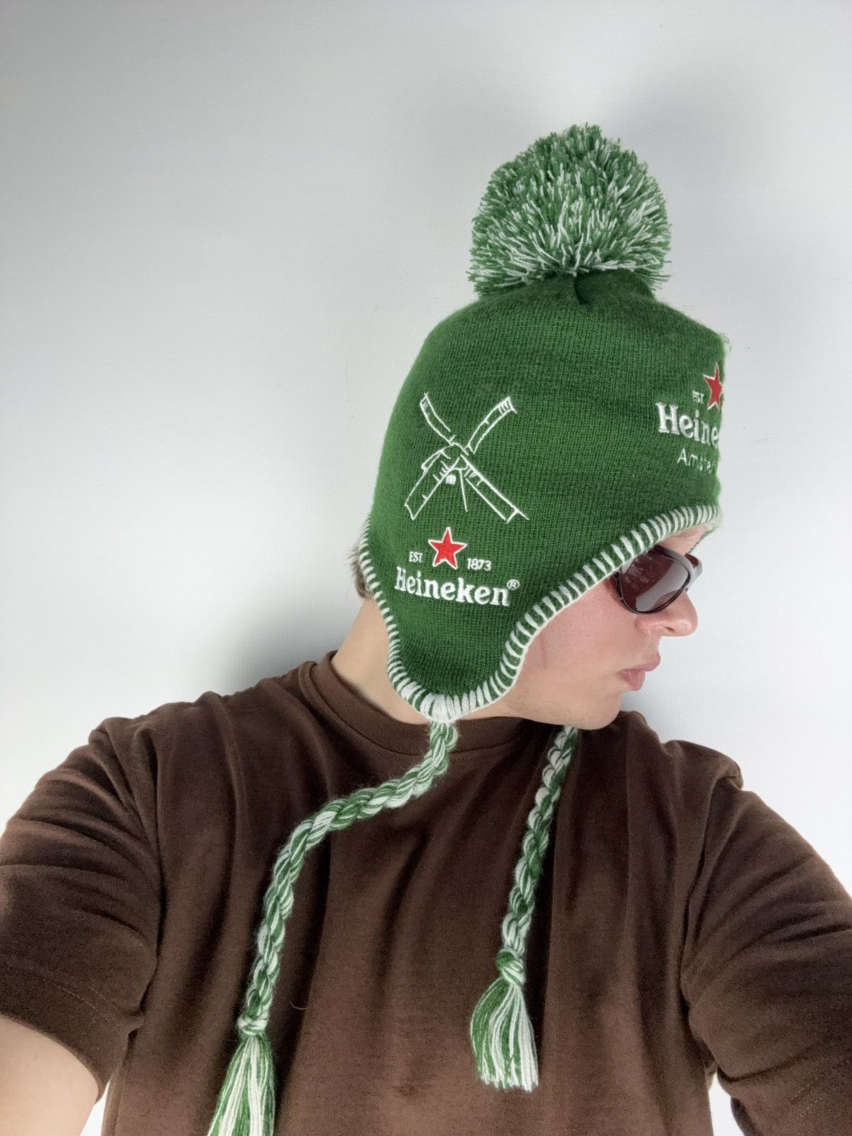 Vintage Vintage 90s Heineken US Trapper hat Green Beer Y2K Retro Size ONE SIZE - 2 Thumbnail