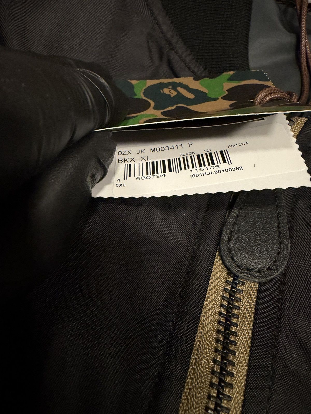 Bape Bape shark jacket ma-1 black Size US XL / EU 56 / 4 - 3 Thumbnail