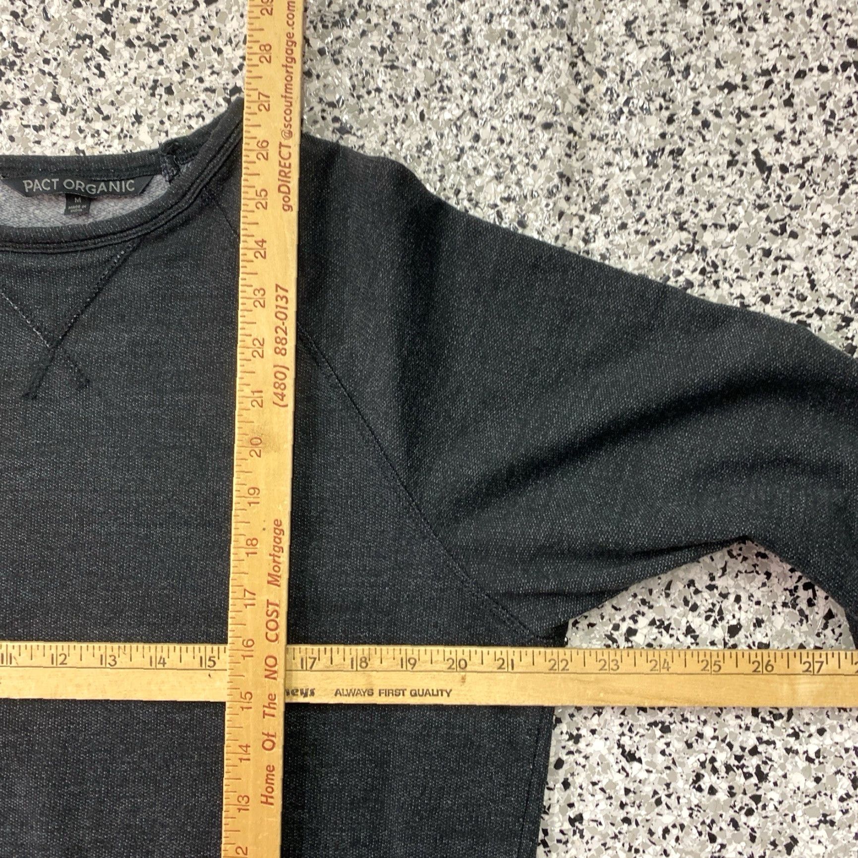 Vintage Pact Organic 100% Cotton Lightweight Sweatshirt Mens Medium Black Size US M / EU 48-50 / 2 - 3 Thumbnail