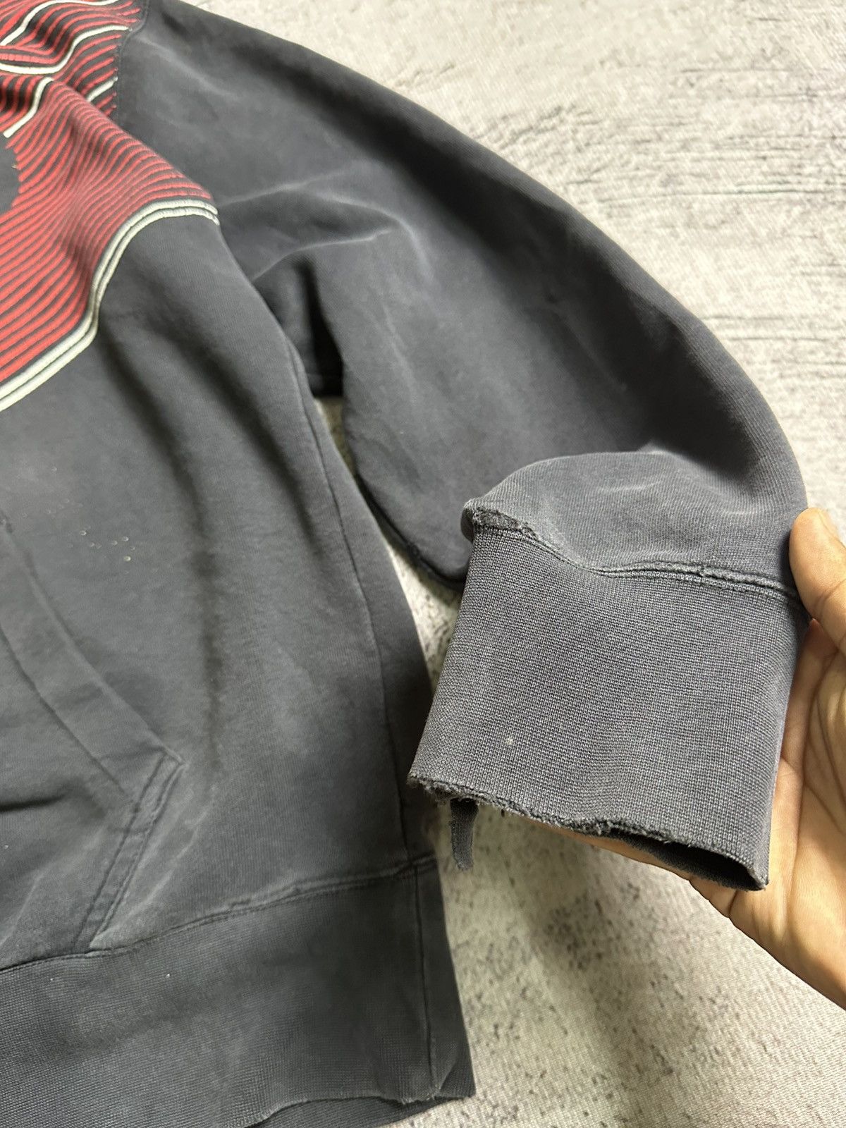 Fox Racing × Vintage Vintage Fox Racing Big Logo Pullover Hoodie Thrashed Size US L / EU 52-54 / 3 - 8 Thumbnail