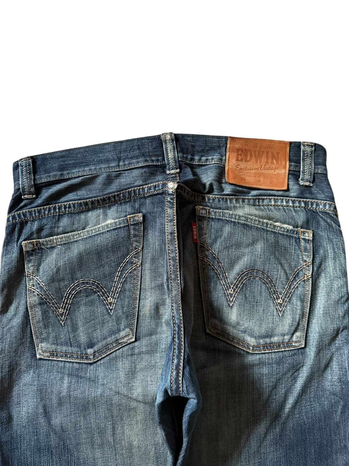 Edwin Exclusive Vintage Edwin XV Mud Wash Distress Baggy Jeans Size US 39 - 4 Thumbnail